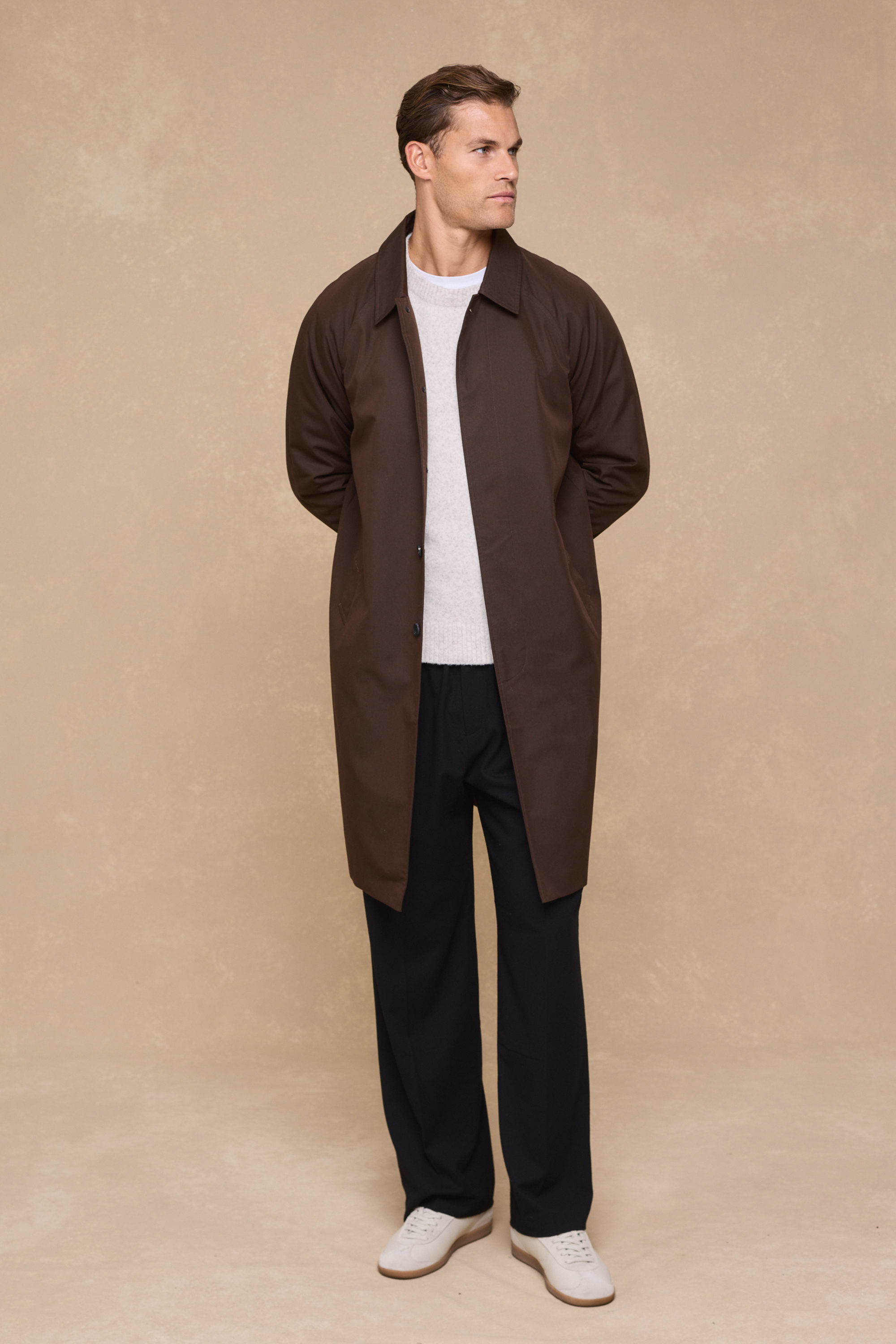 Iver Heavy Cotton Trench - Brown