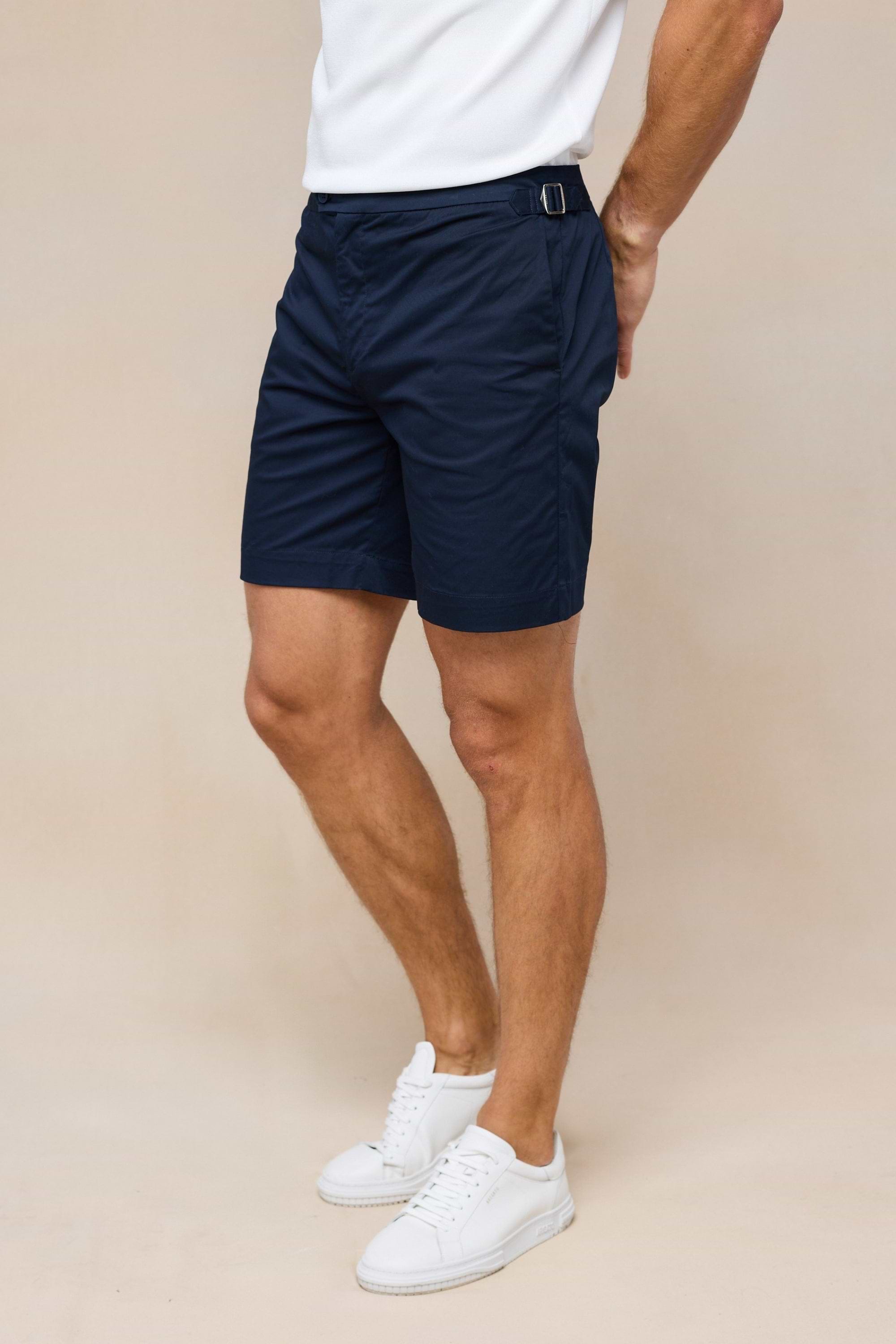 Pecori Buckle Shorts - Marineblau