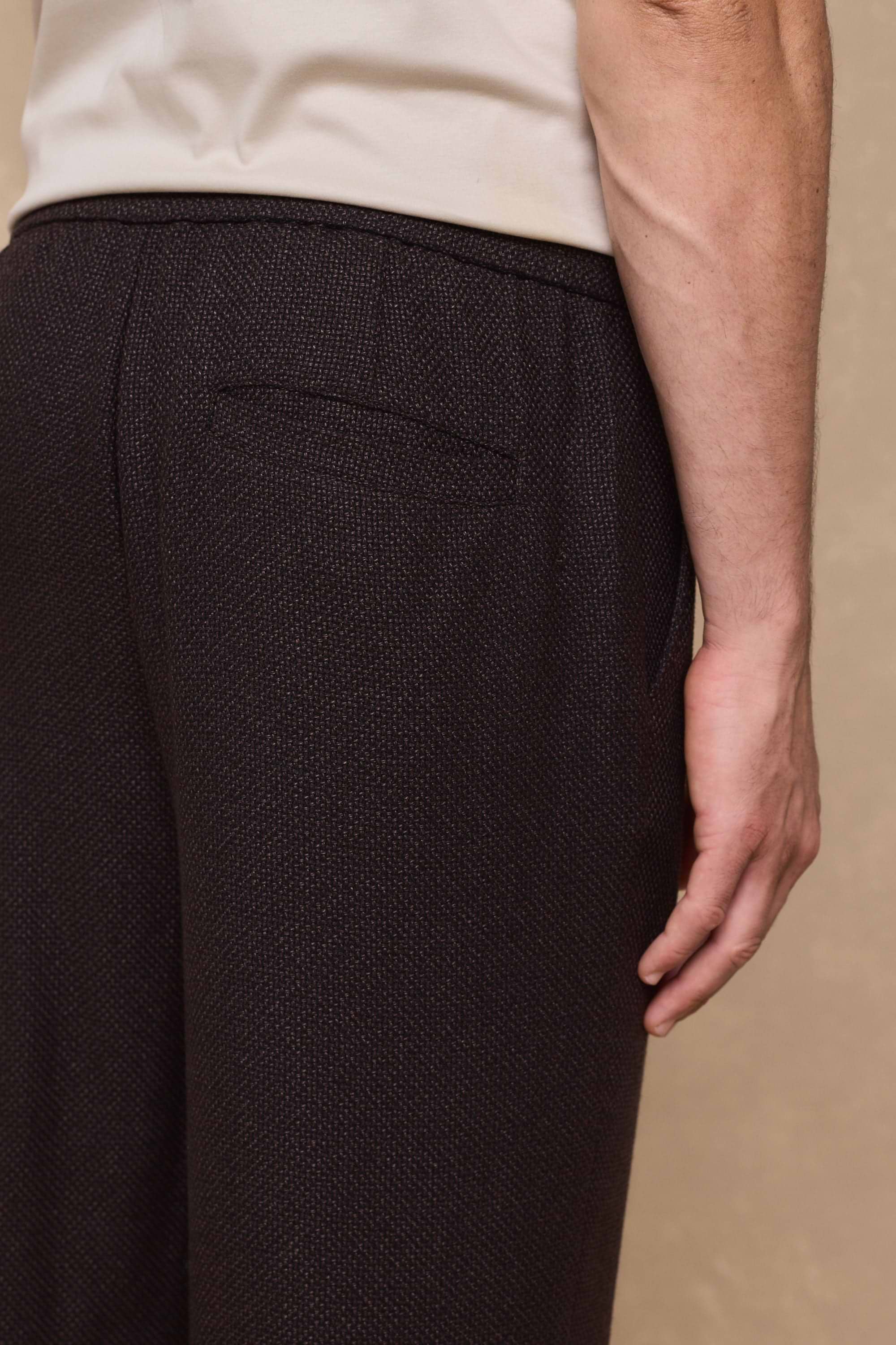 Lawrence Relaxed Fit Panelled Trouser - Brown