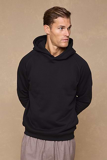 Axel Relaxed Panelled Hoodie - Black
