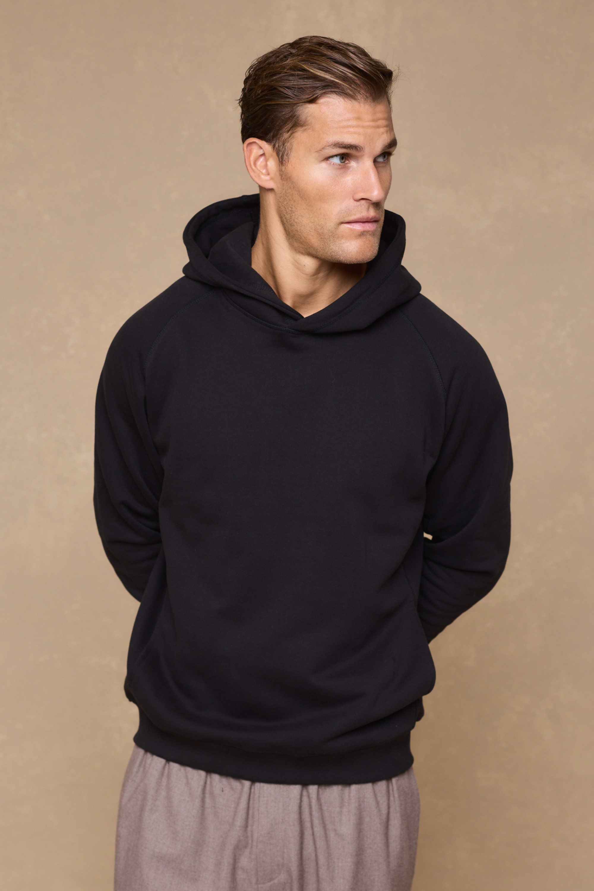 Axel Relaxed Panelled Hoodie - Black