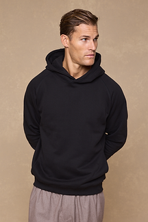 Axel Relaxed Panelled Hoodie - Black