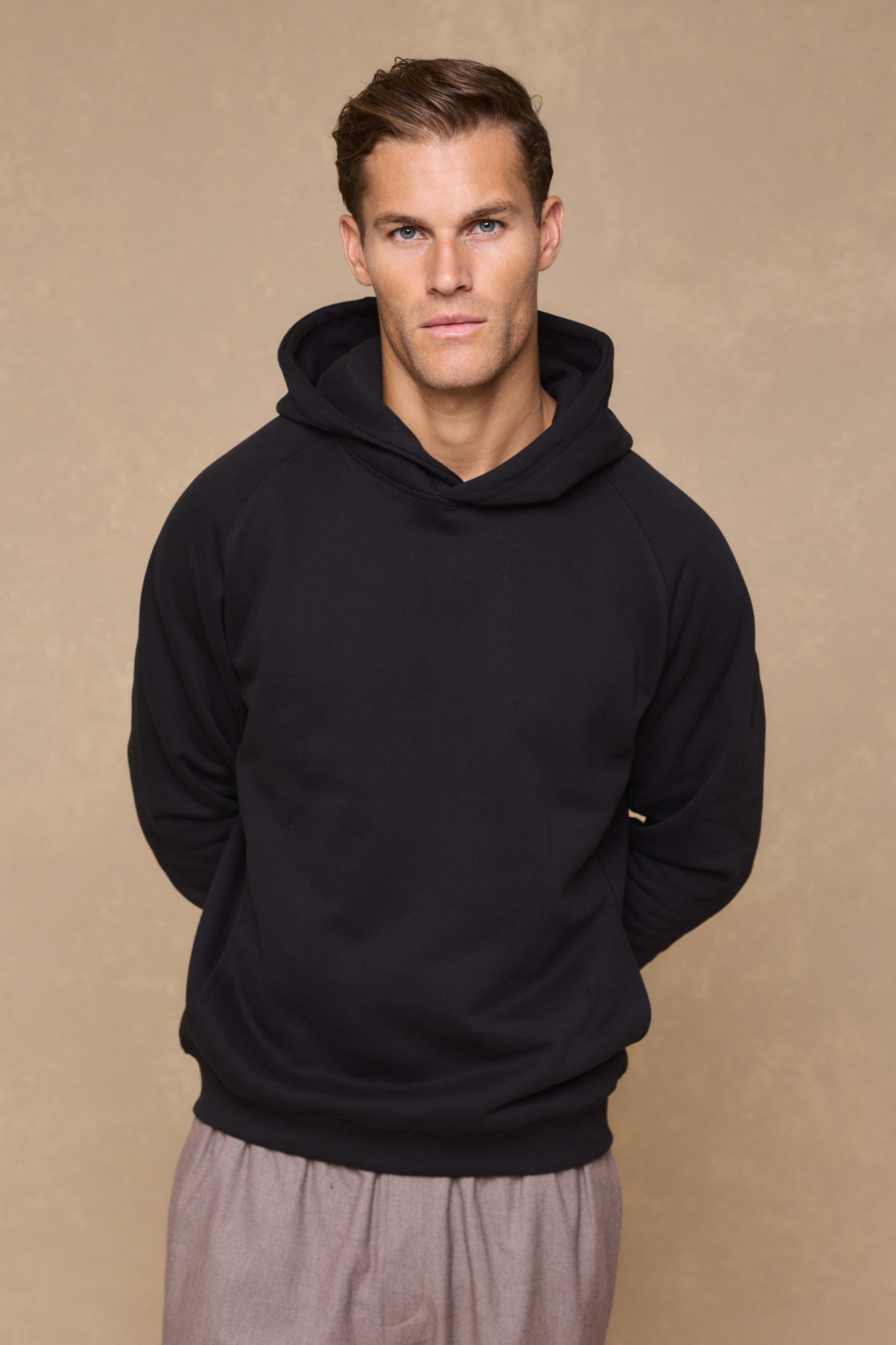 Axel Relaxed Panelled Hoodie - Black