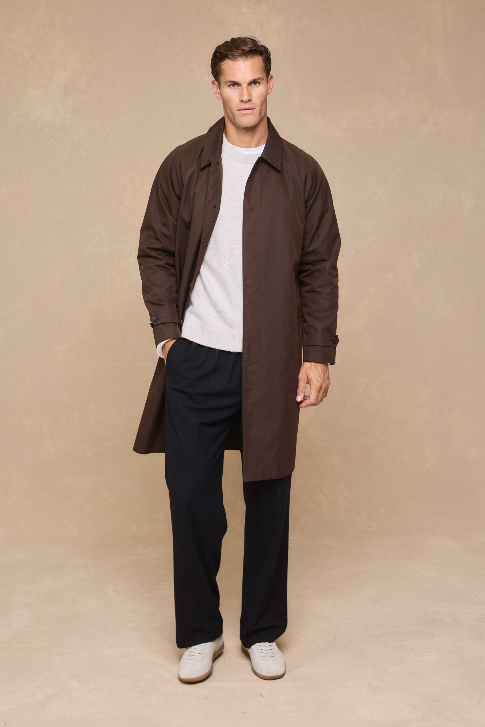 Iver Heavy Cotton Trench - Brown