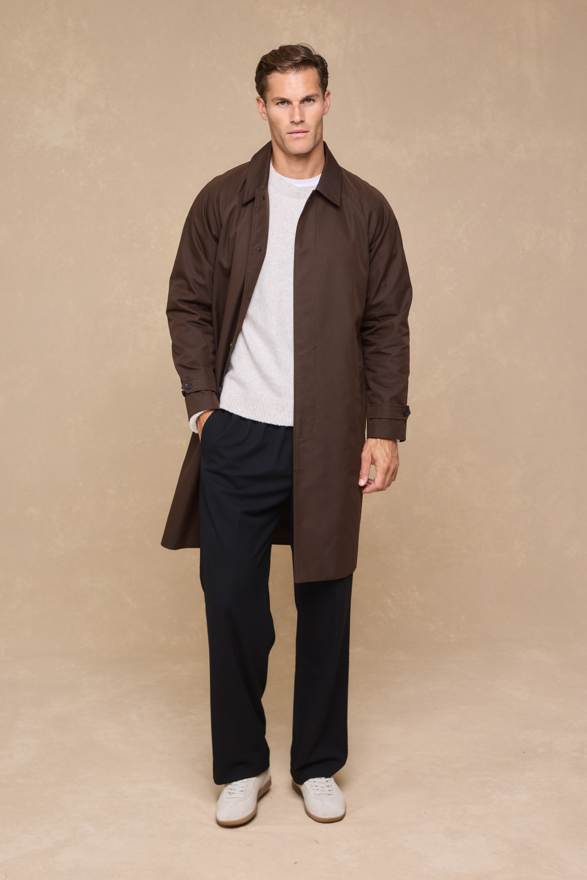 Iver Heavy Cotton Trench - Brown