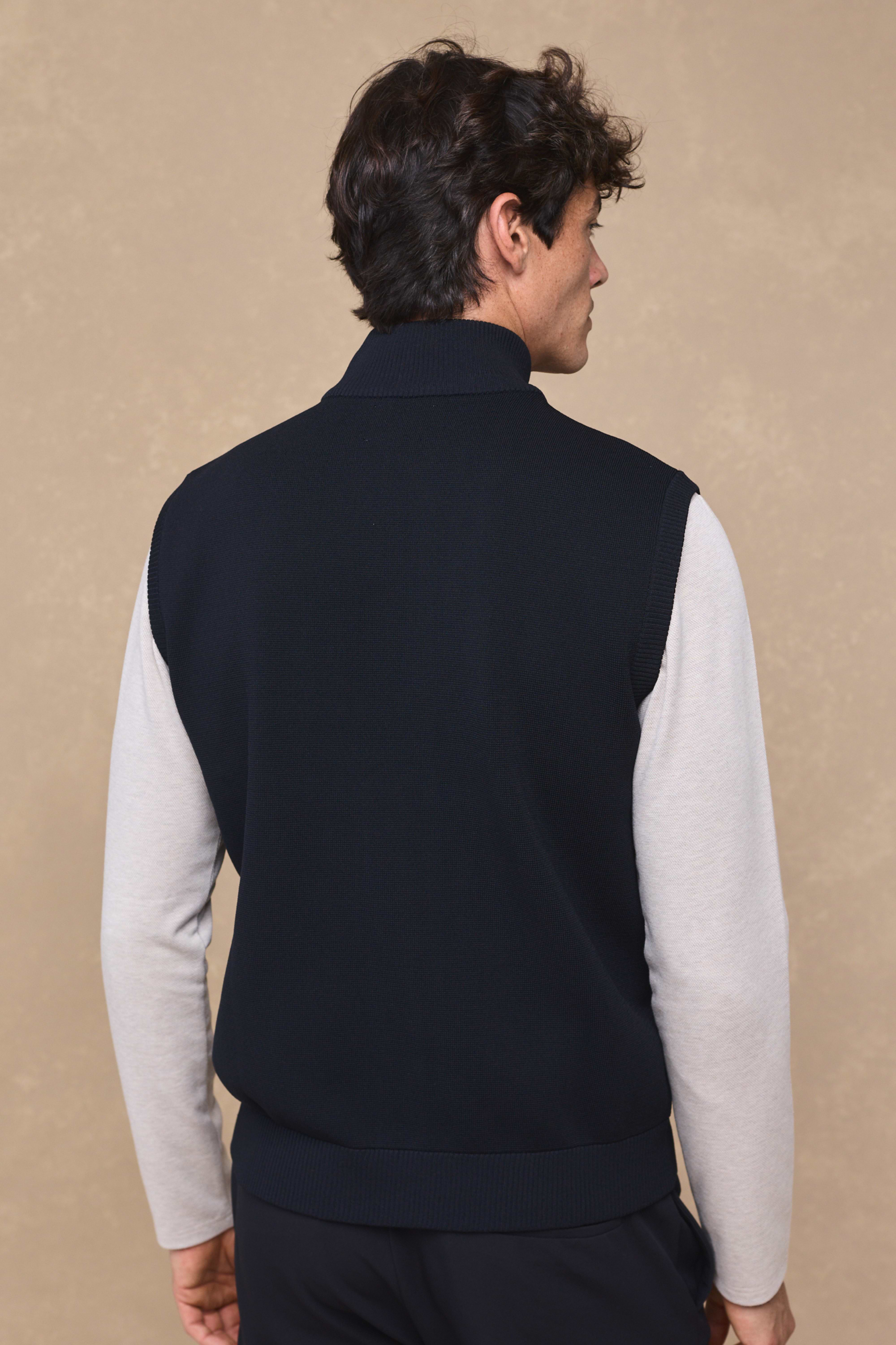 Davi Hybrid Knitted Gilet - Midnight Navy