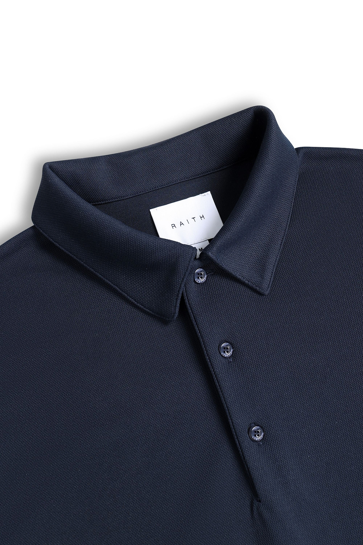 Santino Long Sleeve Half Button Polo - Dark Navy