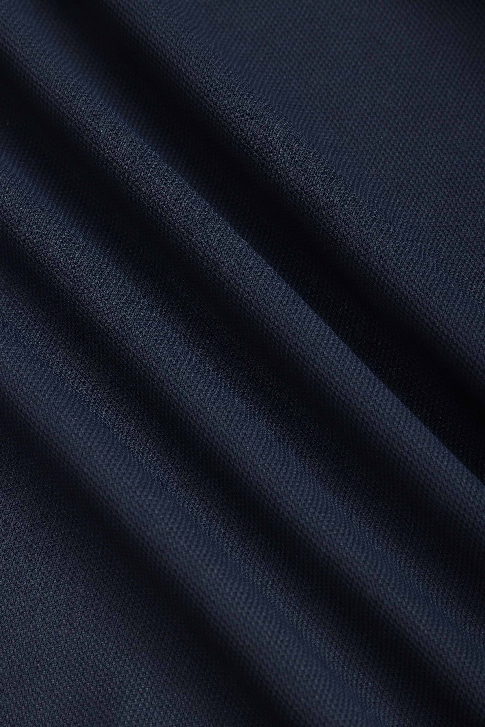 Santino Long Sleeve Half Button Polo - Dark Navy