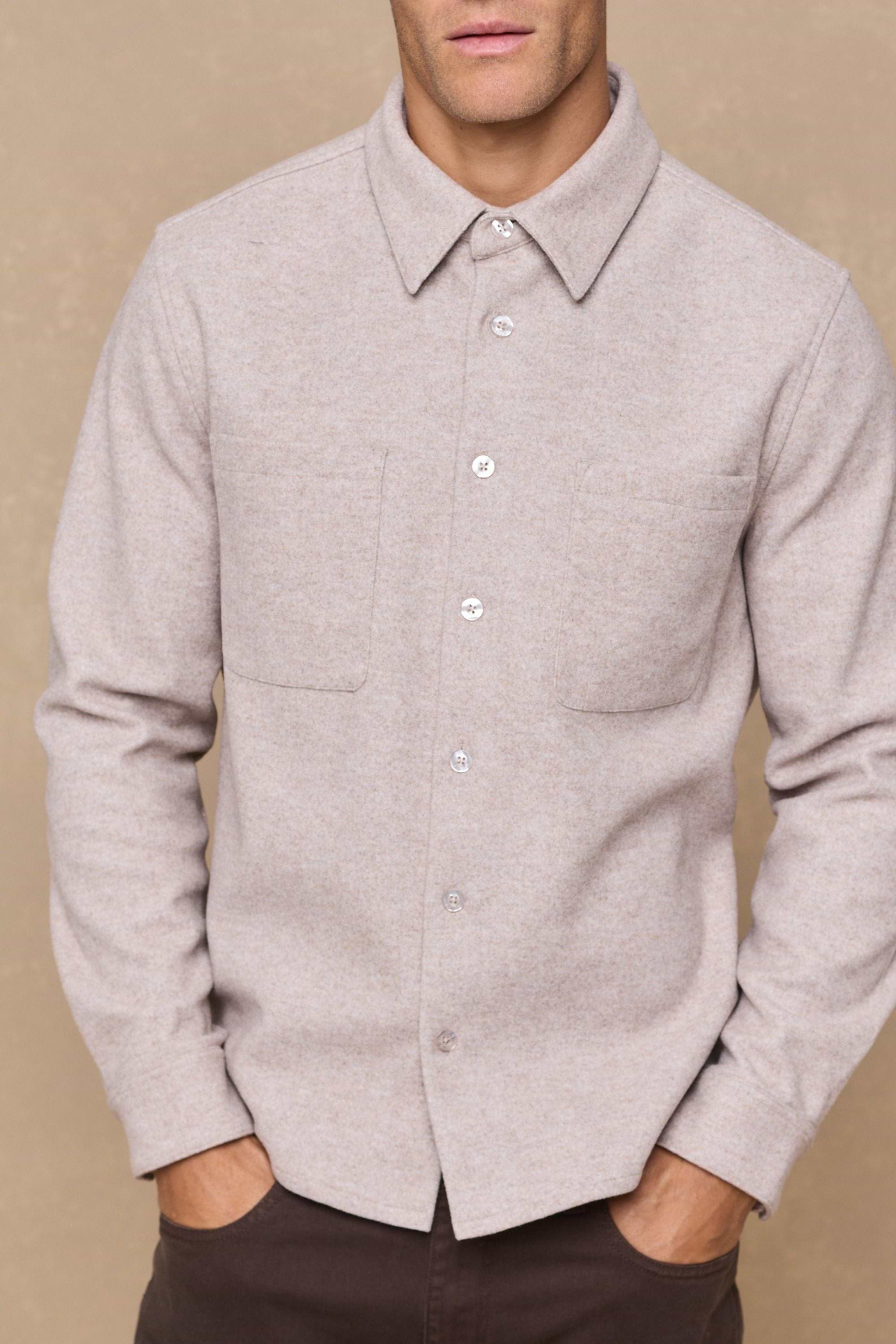 Leonardo Melton Shirt - Oatmeal