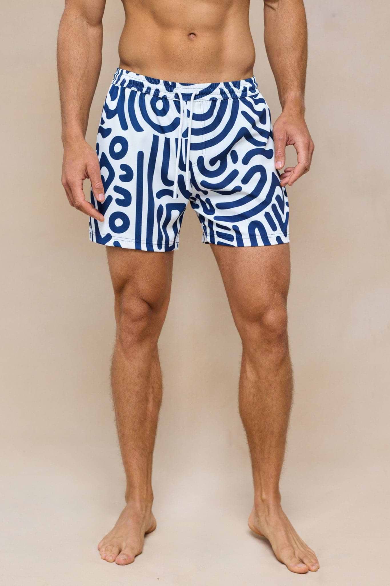 Azzurre Art Swim Short - Blue/White