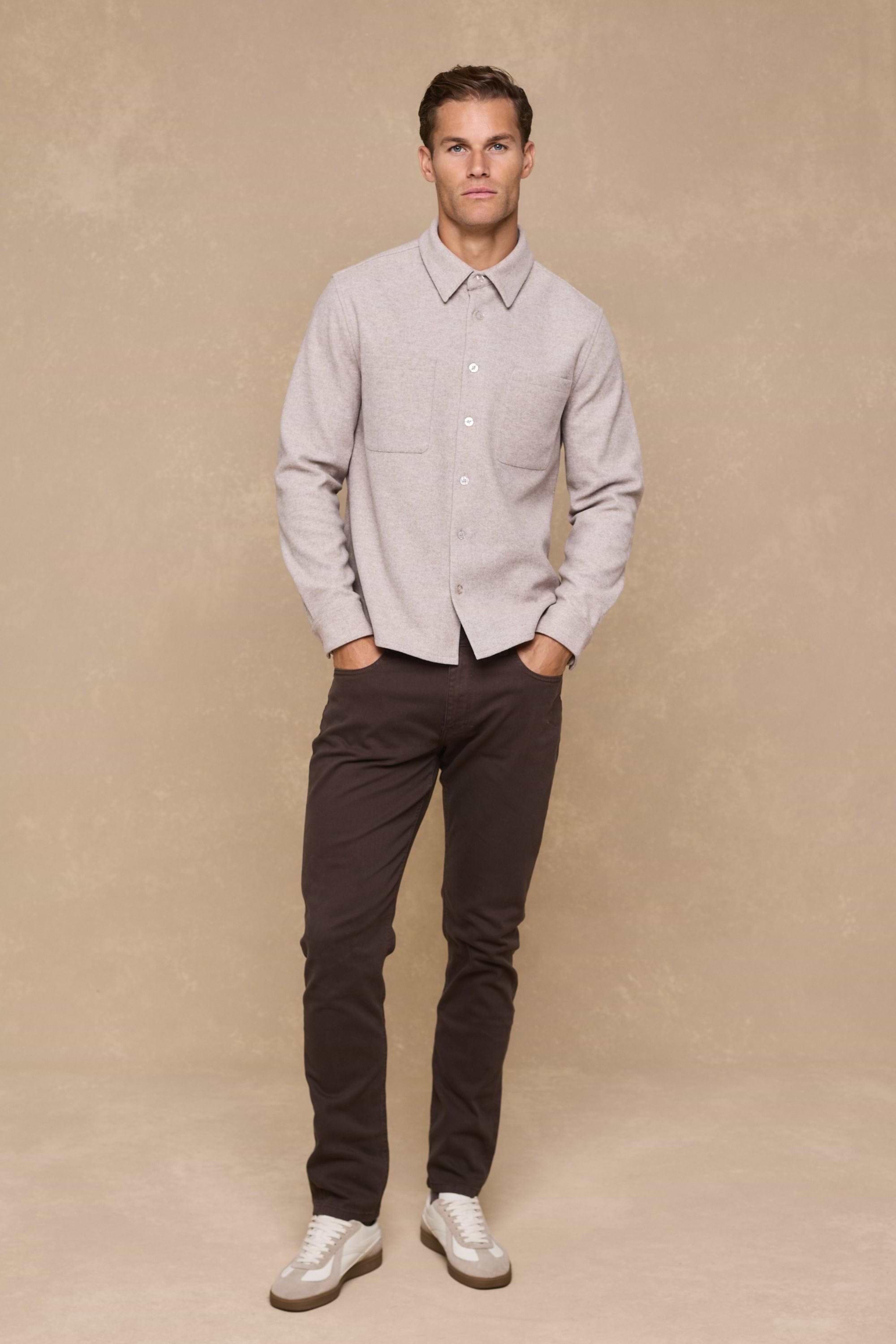 Leonardo Melton Shirt - Oatmeal