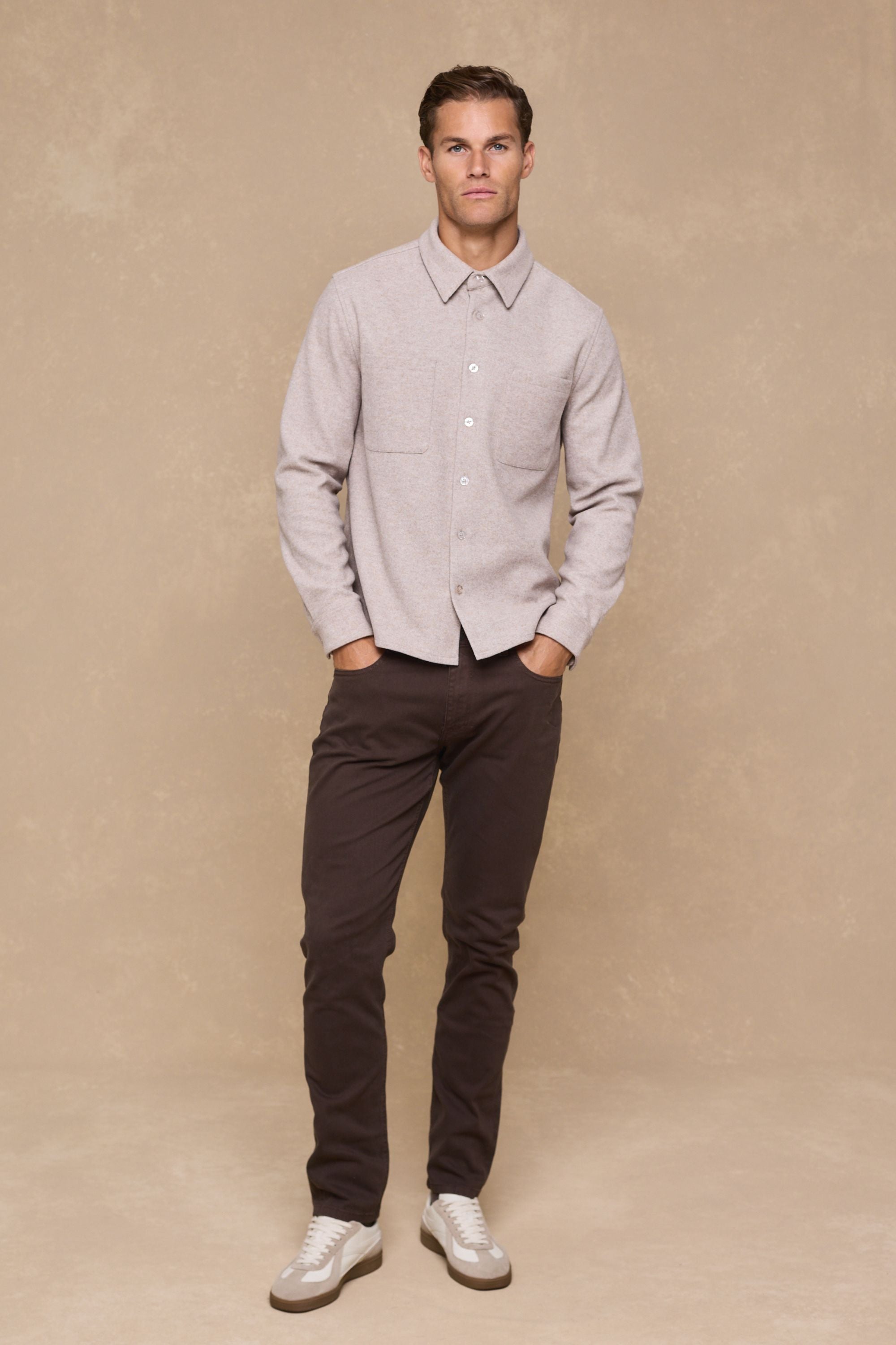 Leonardo Melton Shirt - Oatmeal