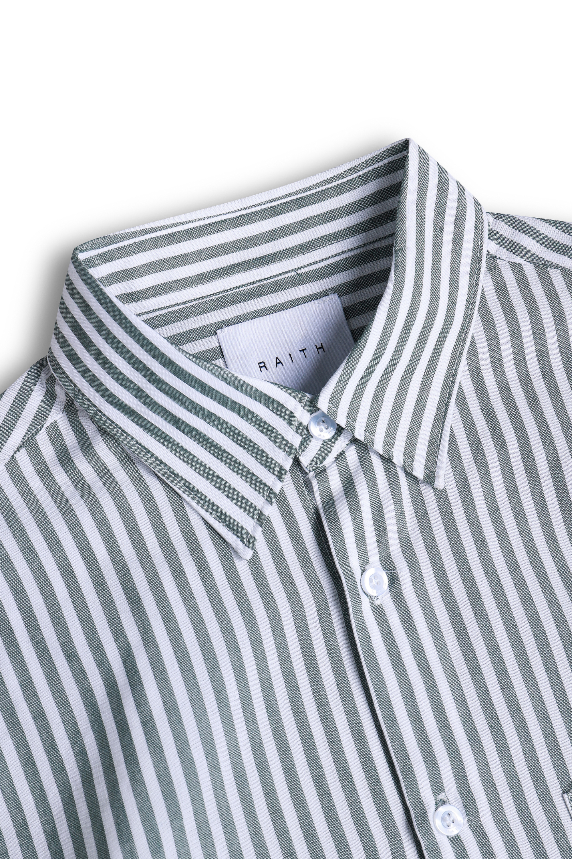 Abilo Striped Shirt - Khaki/Ecru