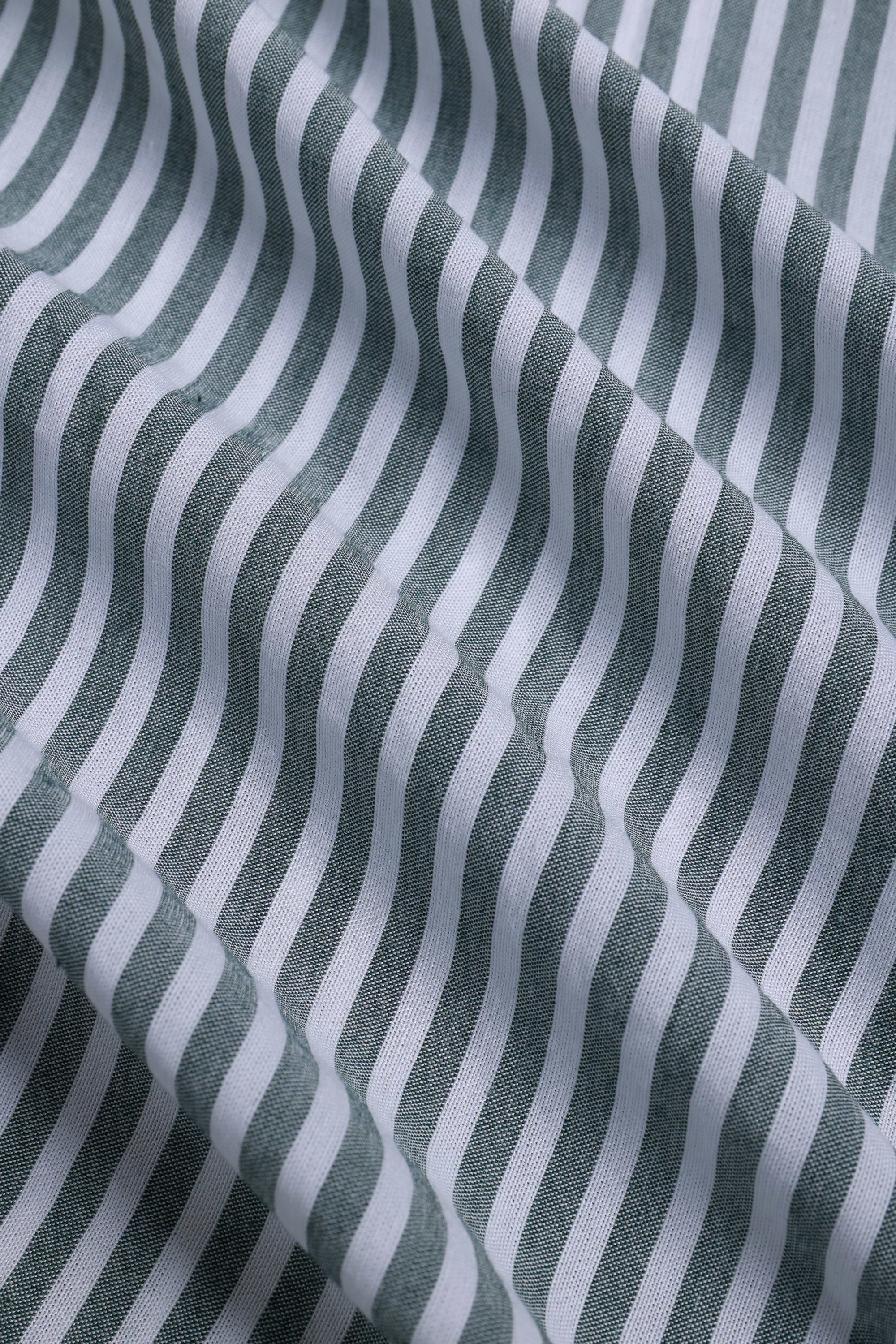 Abilo Striped Shirt - Khaki/Ecru