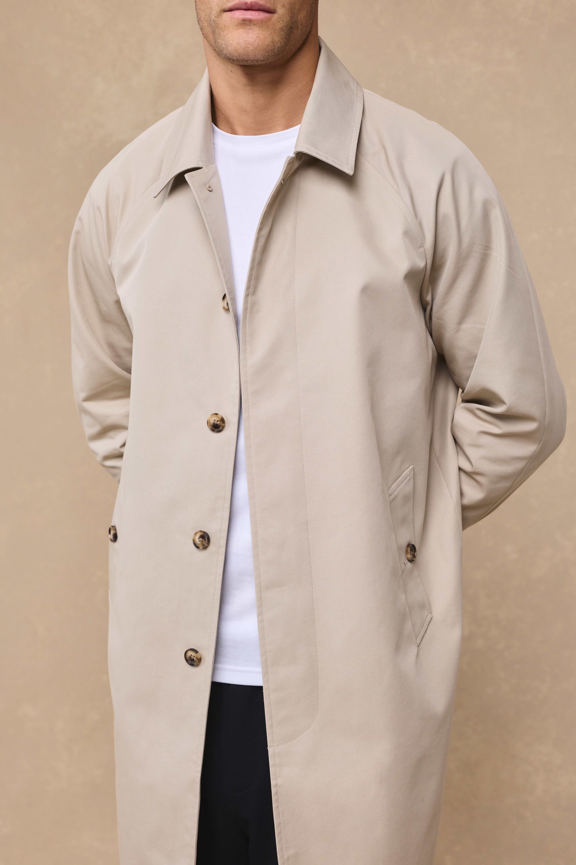 Iver Heavy Cotton Trench - Beige