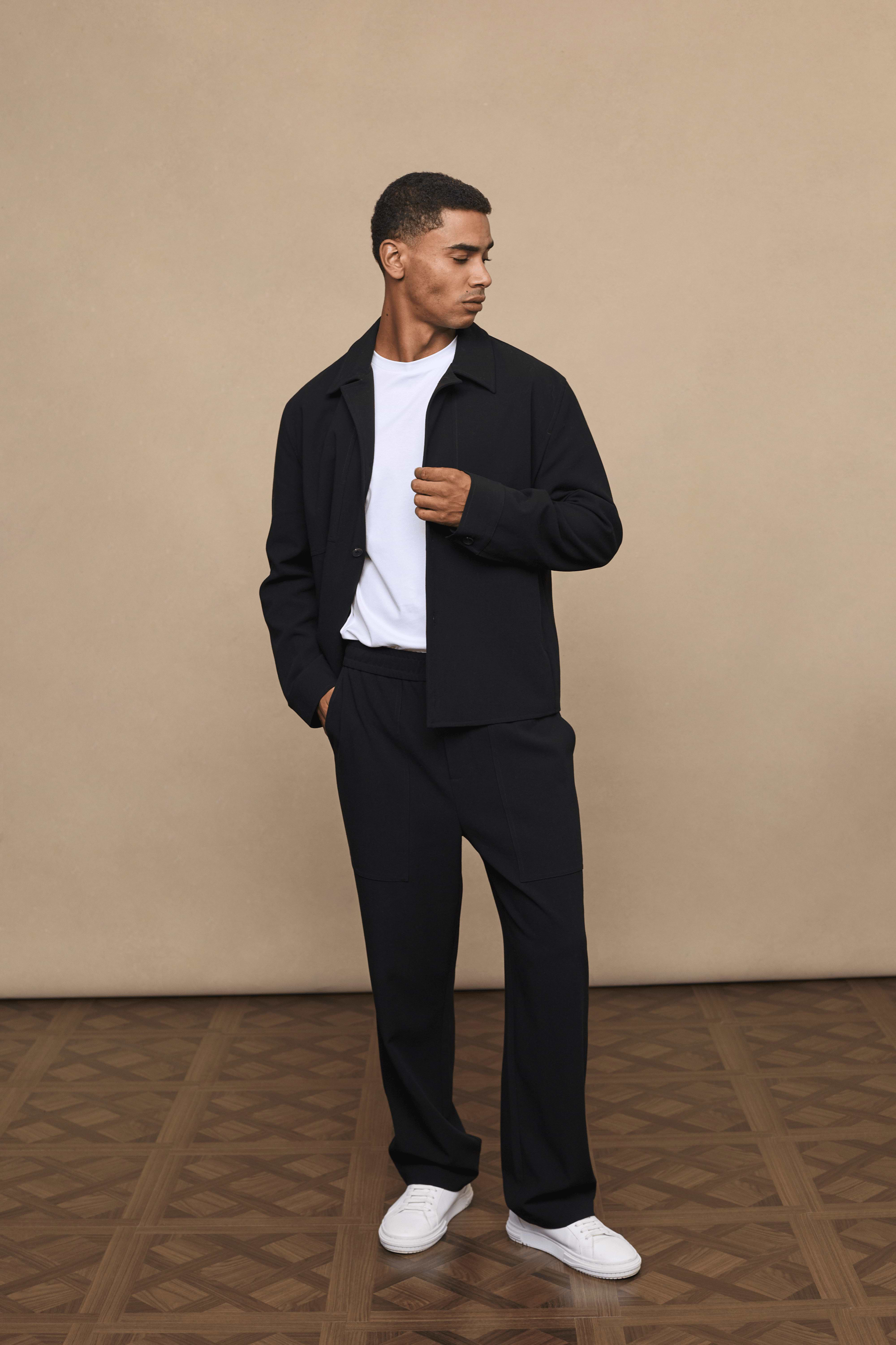 Julien Relaxed Panelled Jacket - Black