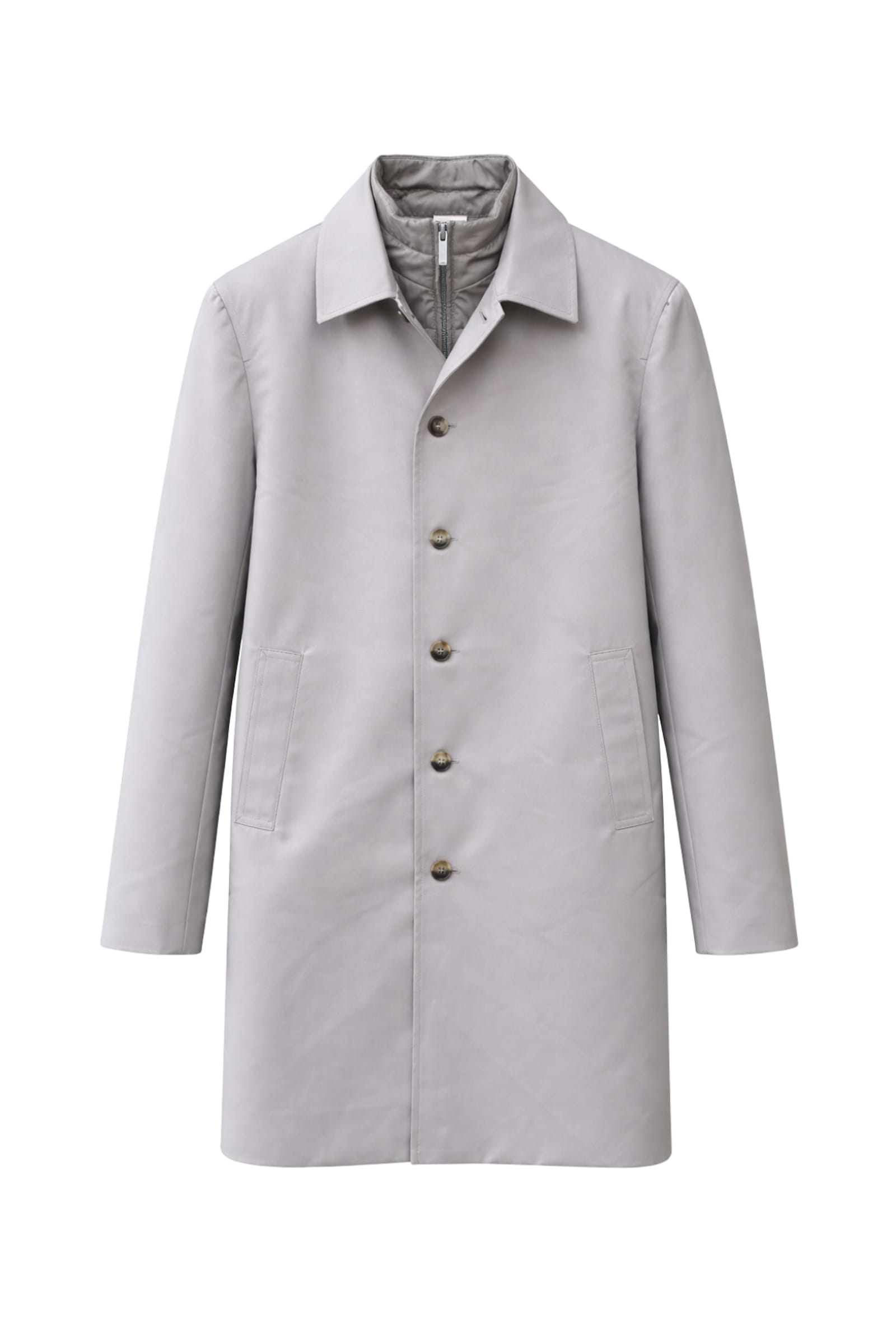 Portico Trench Coat With Detachable Insert - Stone