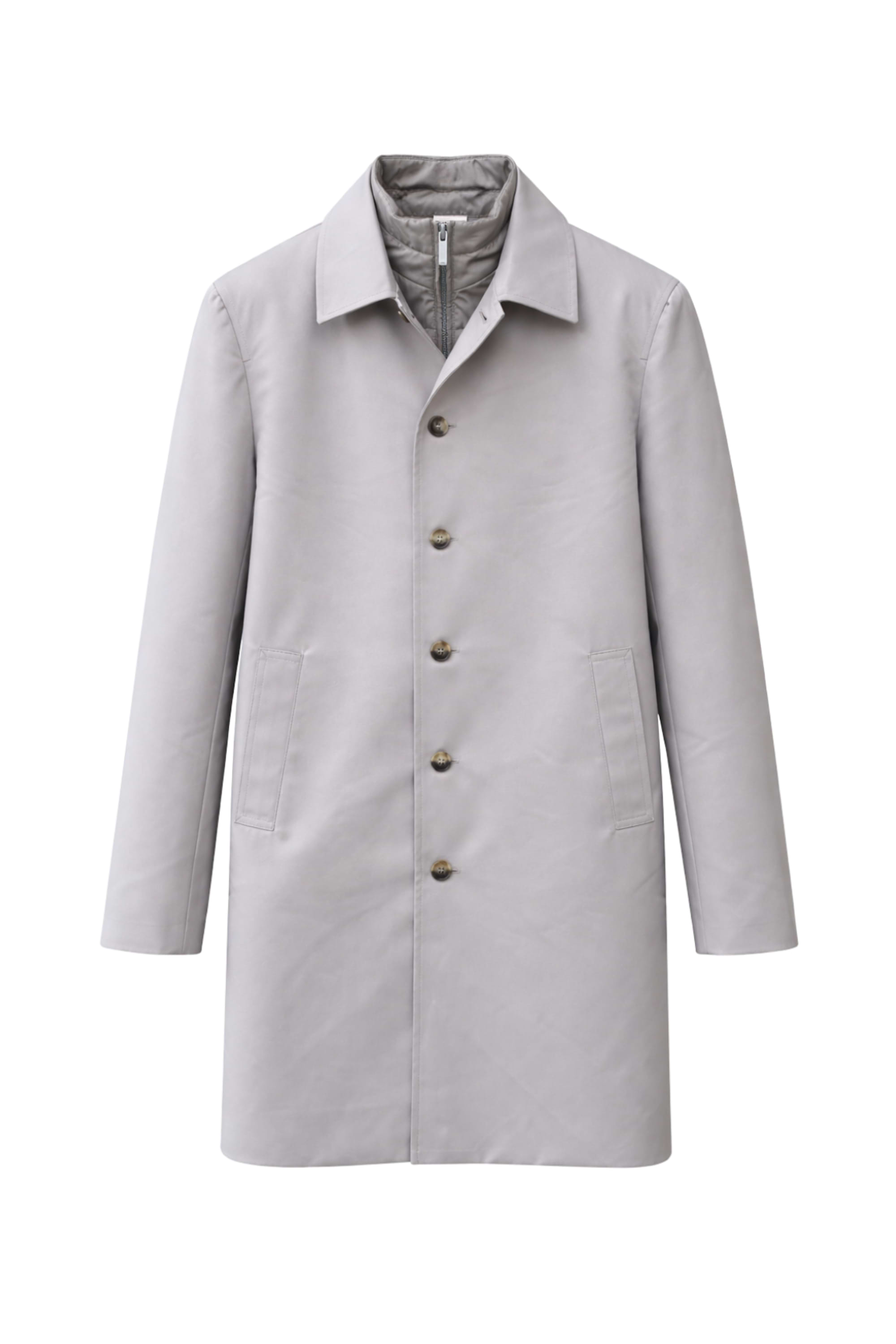 Portico Trench Coat With Detachable Insert - Stone