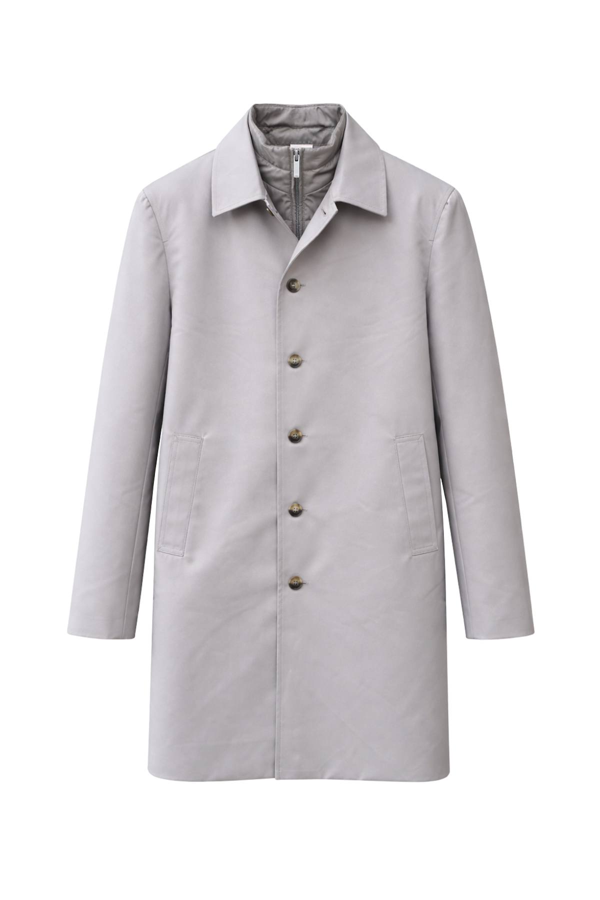 Portico Trench Coat With Detachable Insert - Stone