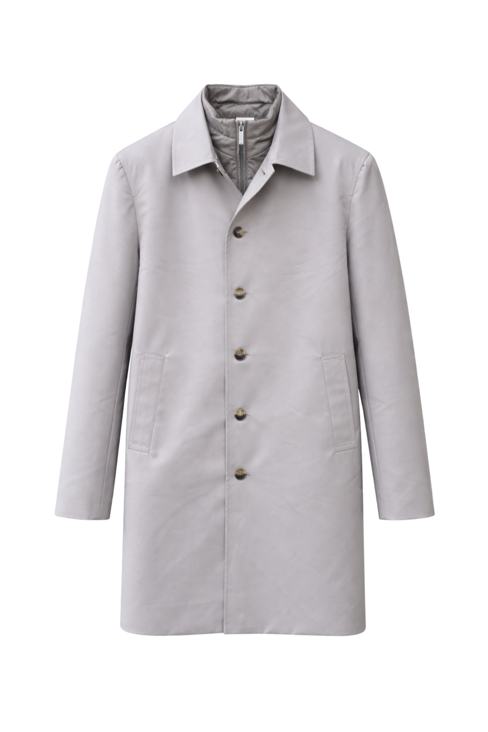 Portico Trench Coat With Detachable Insert - Stone