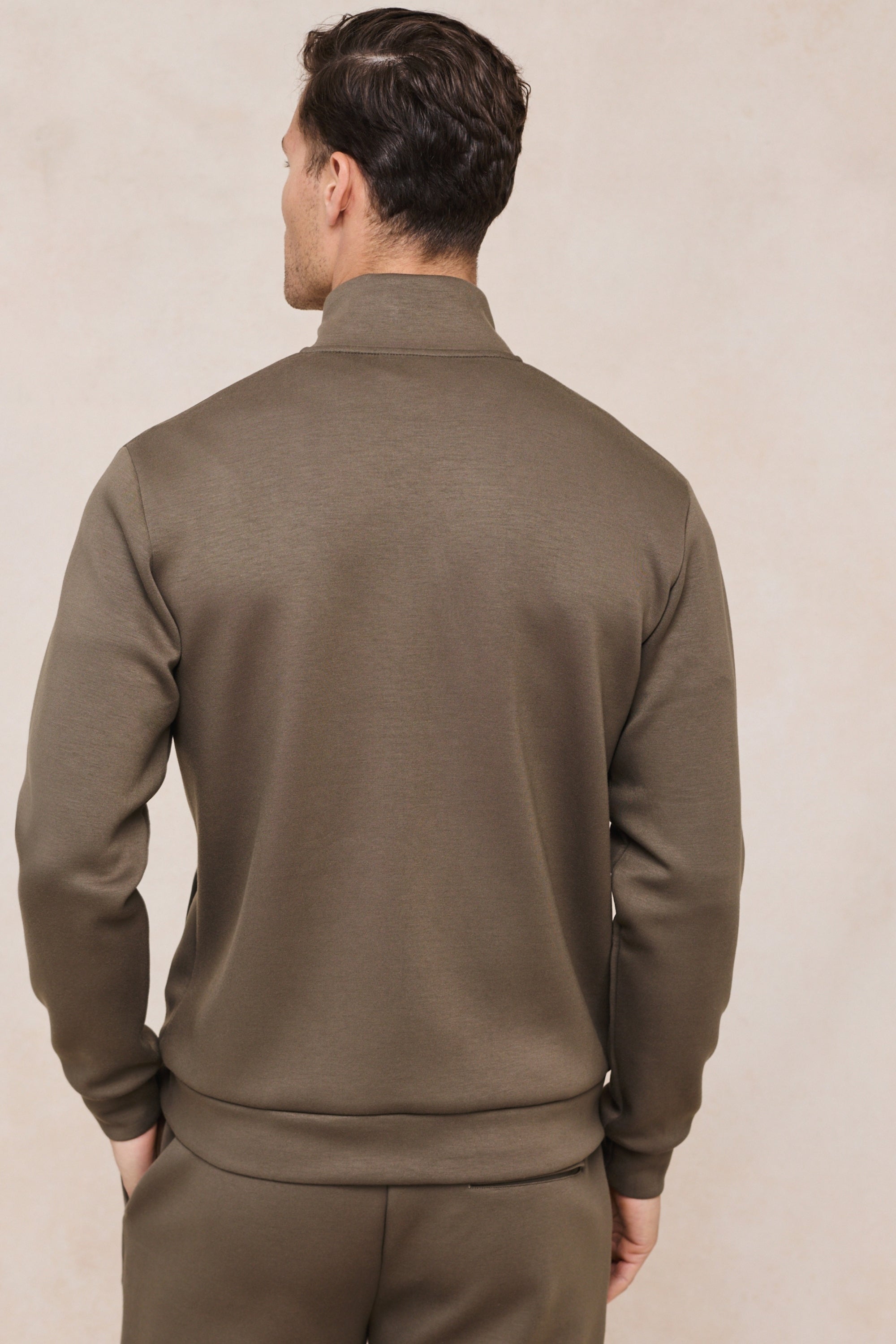 Luxe Zip Through Jacket - Burnt Olive
