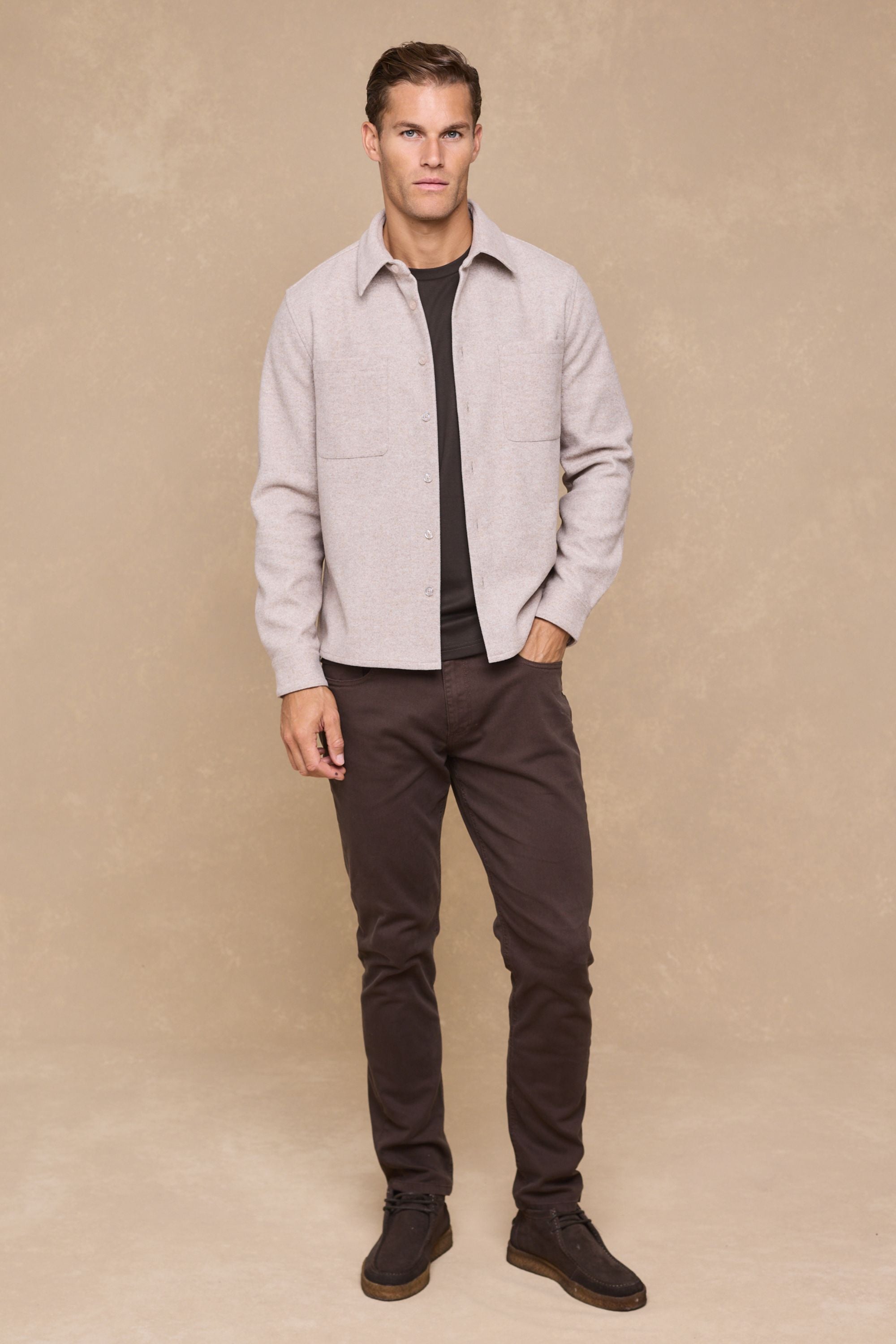 Leonardo Melton Shirt - Oatmeal