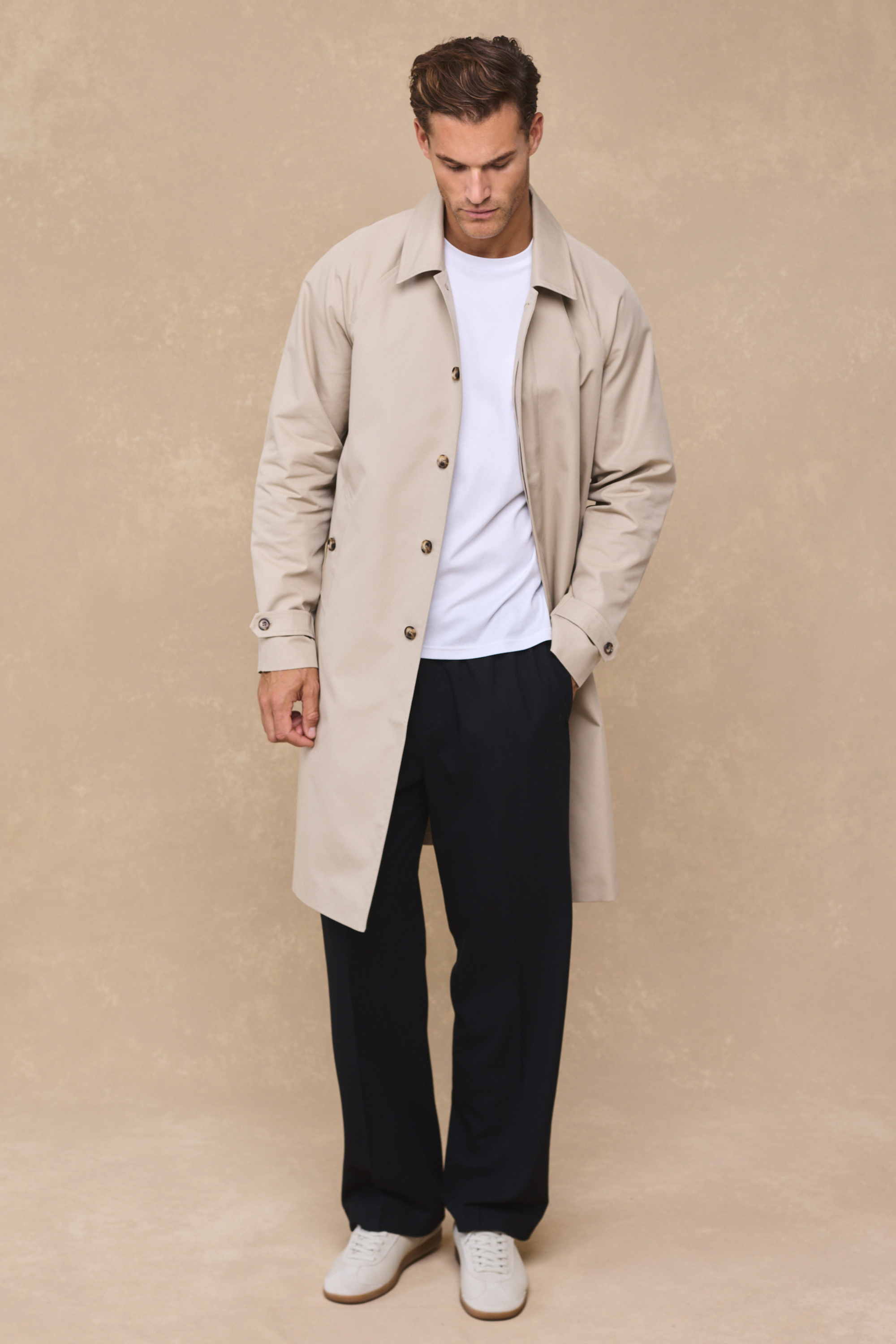 Iver Heavy Cotton Trench - Beige