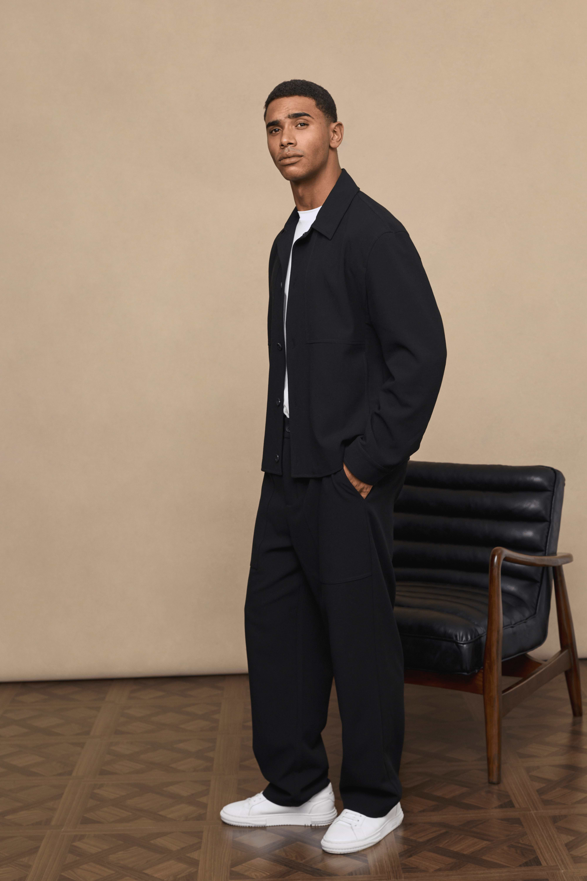 Julien Relaxed Panelled Jacket - Black