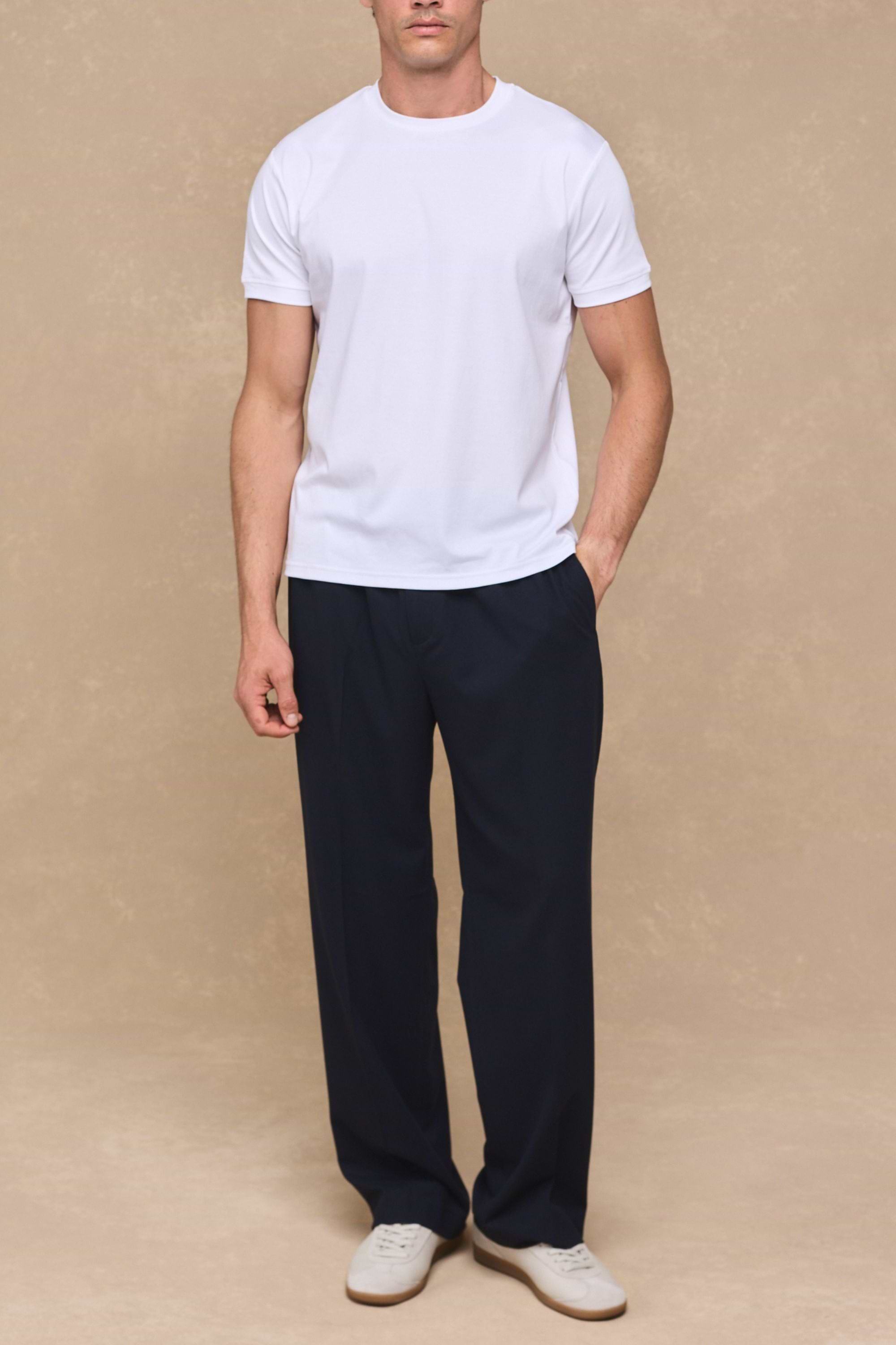 Johan Elasticated Waist Relaxed Fit Trouser - Dark Navy