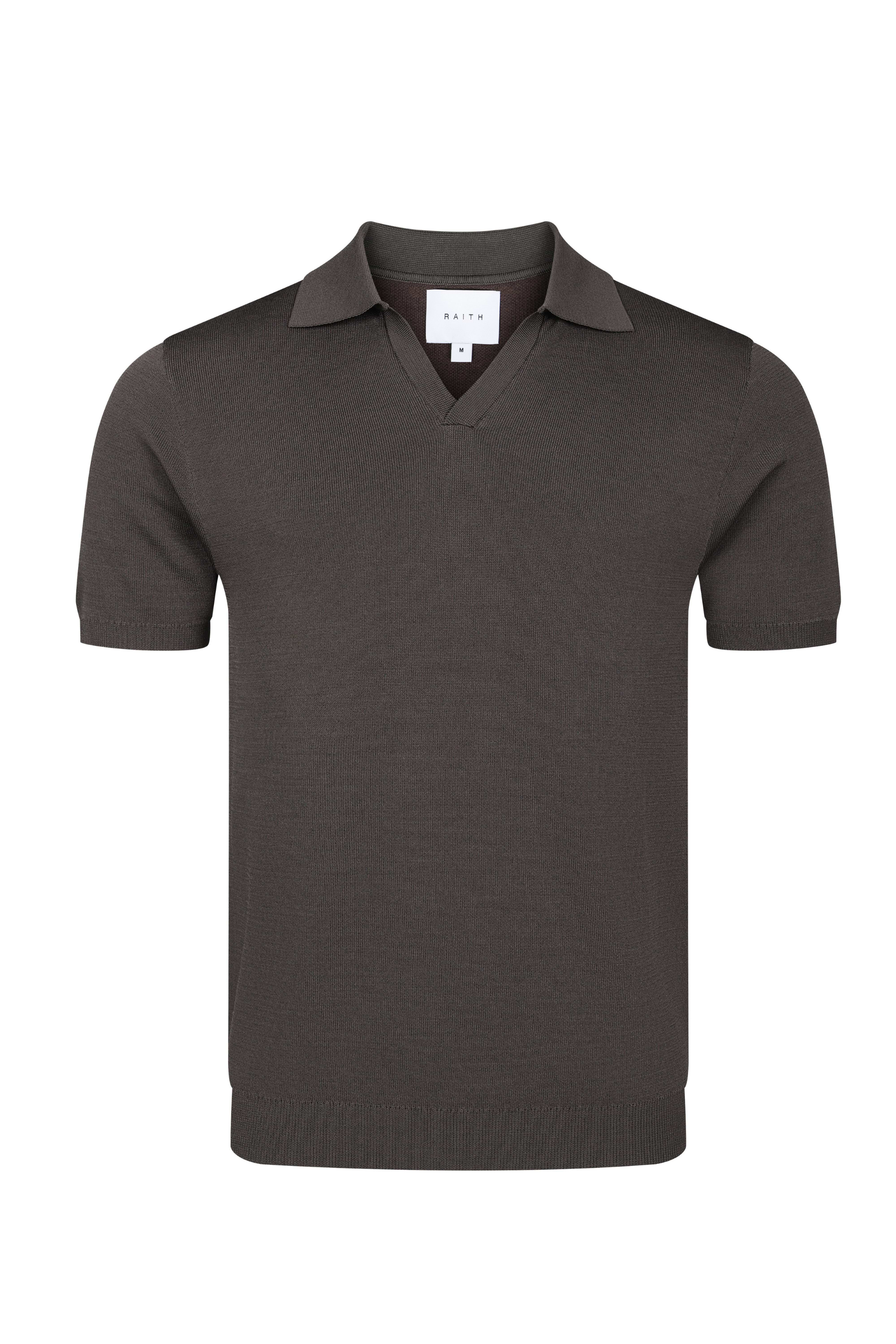 Privida Open Collar Polo - Brown