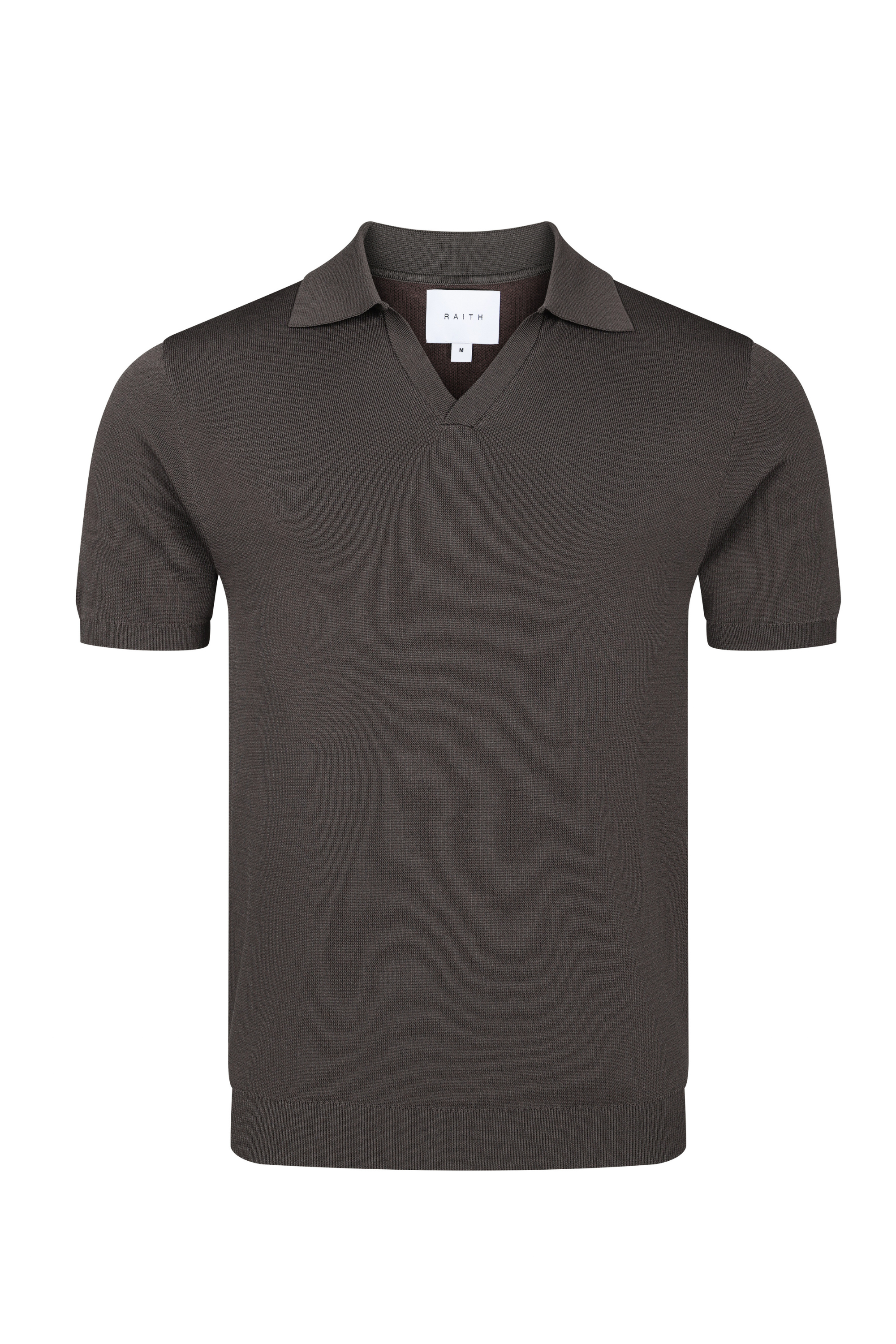 Privida Open Collar Polo - Brown