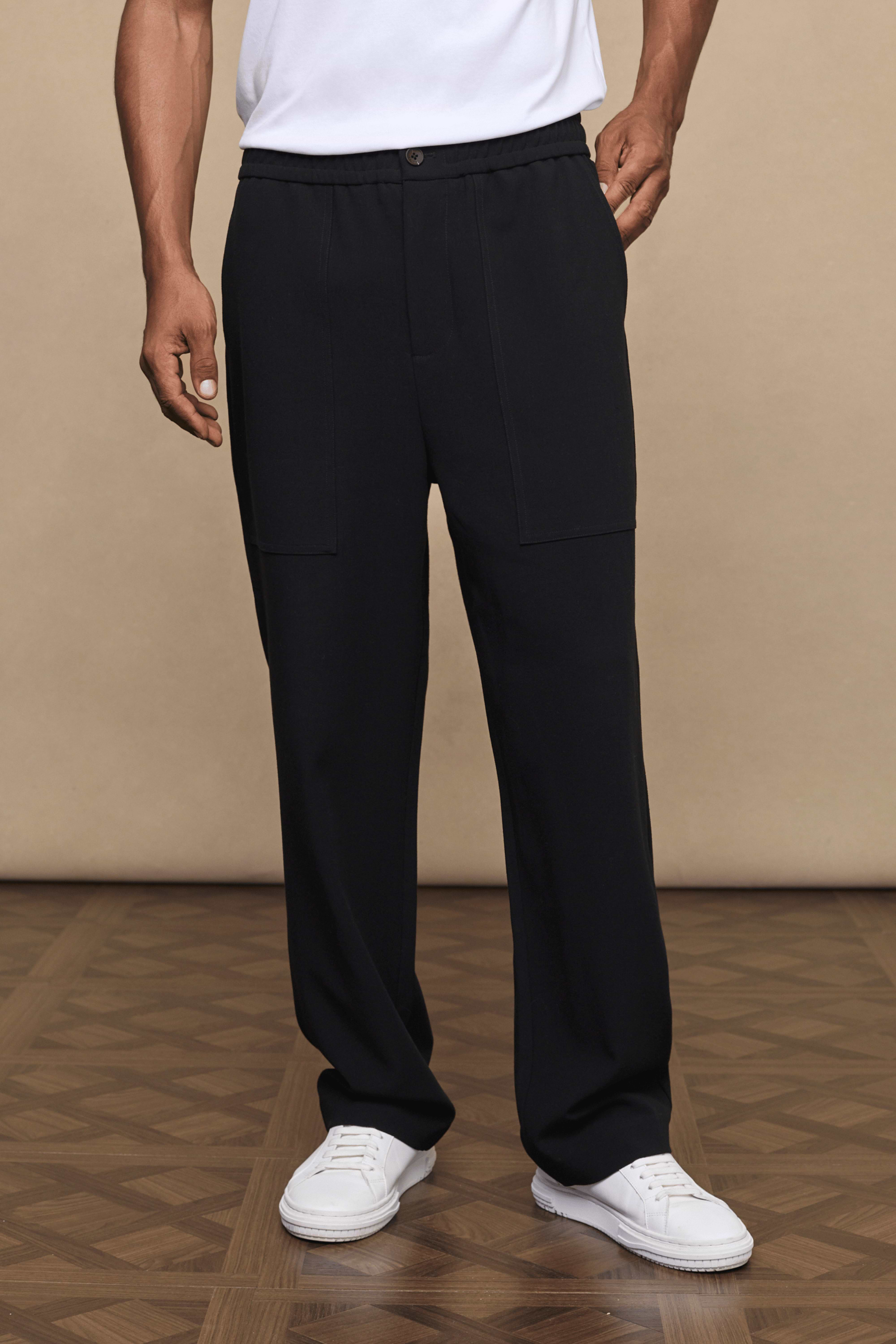 Julien Relaxed Panelled Trouser - Black