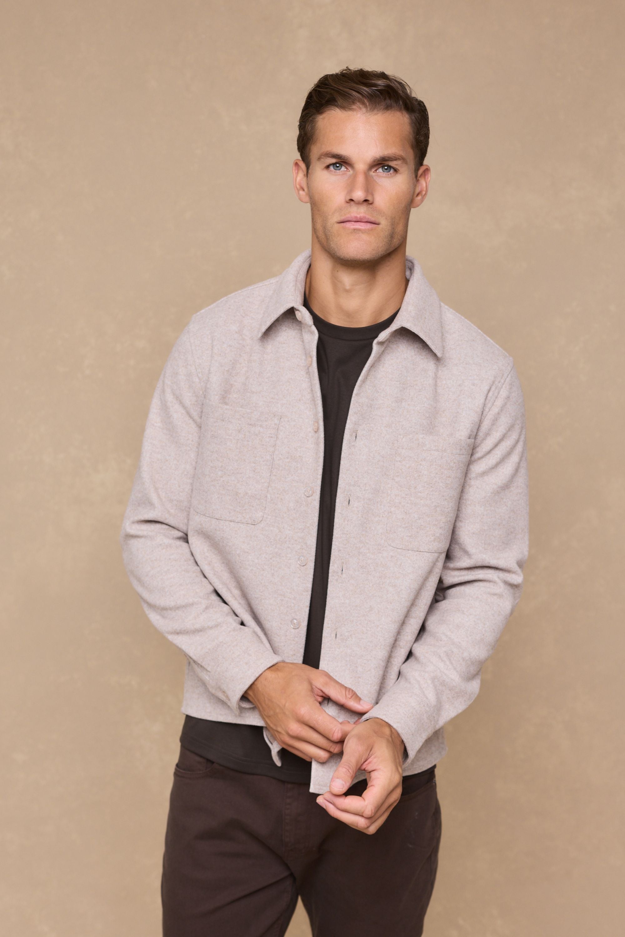 Leonardo Melton Shirt - Oatmeal