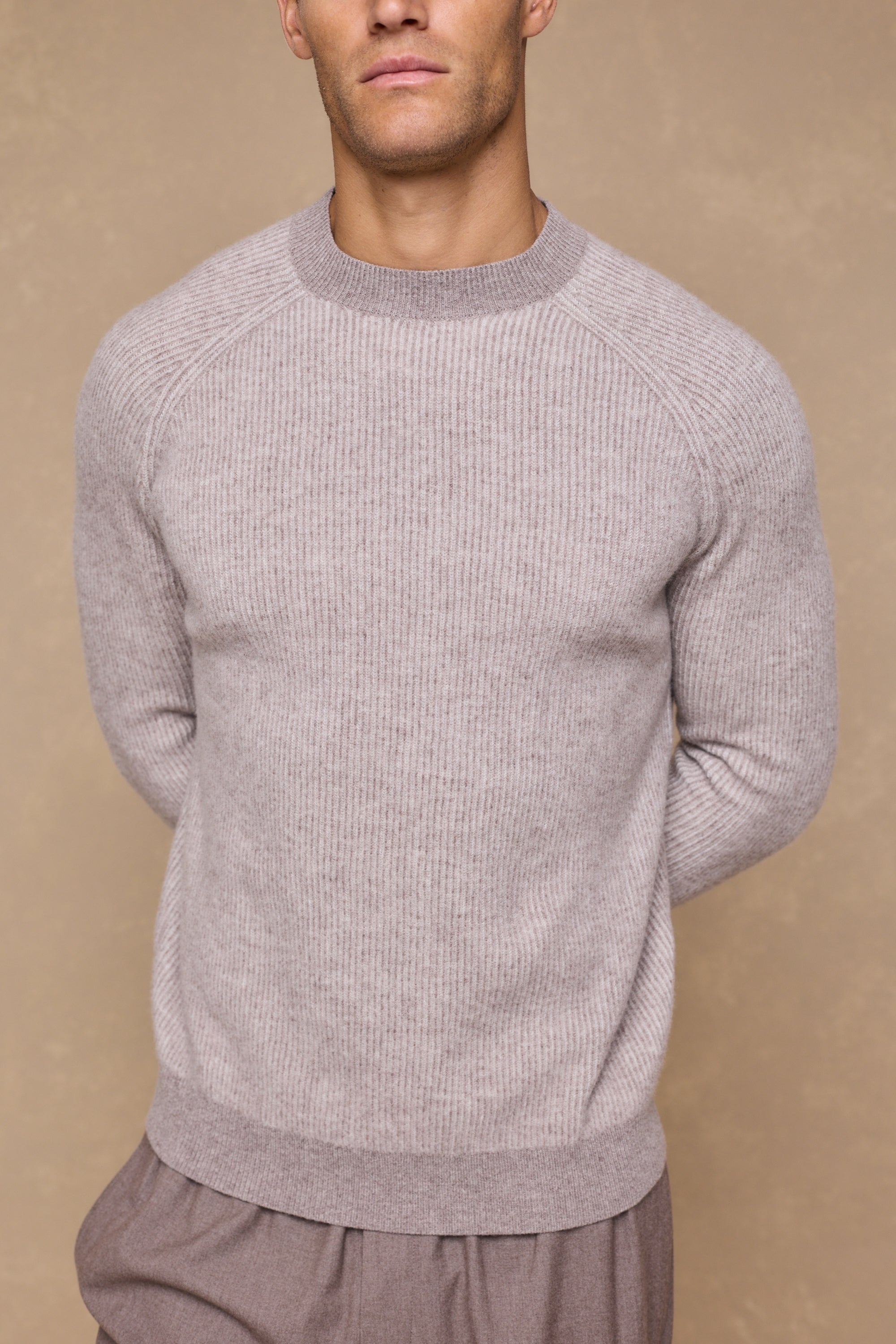 Orien Crew Neck Jumper - Oatmeal Marl