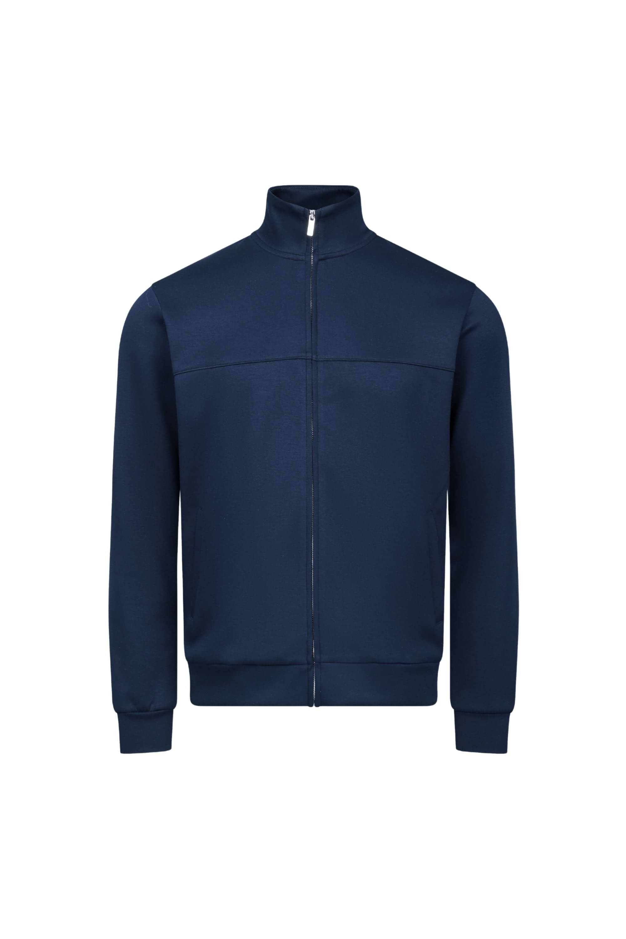 Luxe Zip Through Jacket - Navy