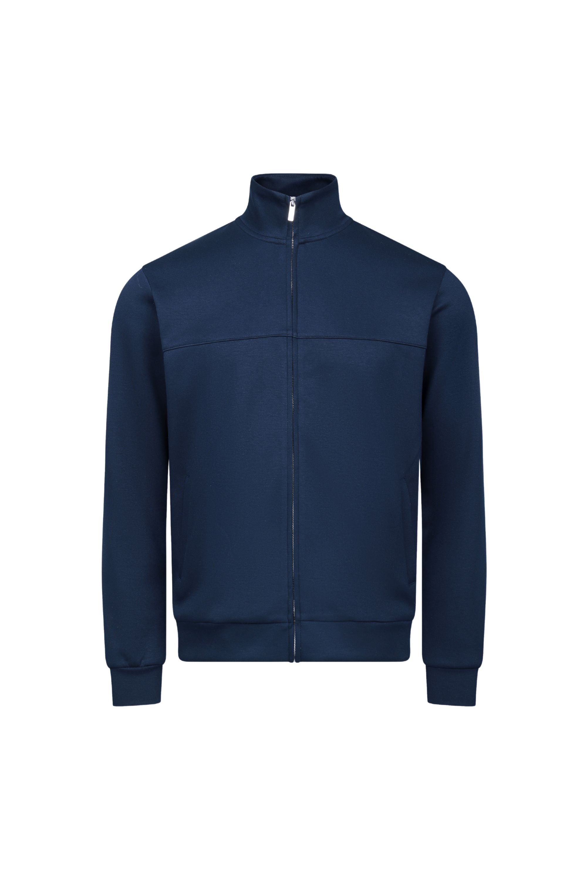 Luxe Zip Through Jacket - Navy