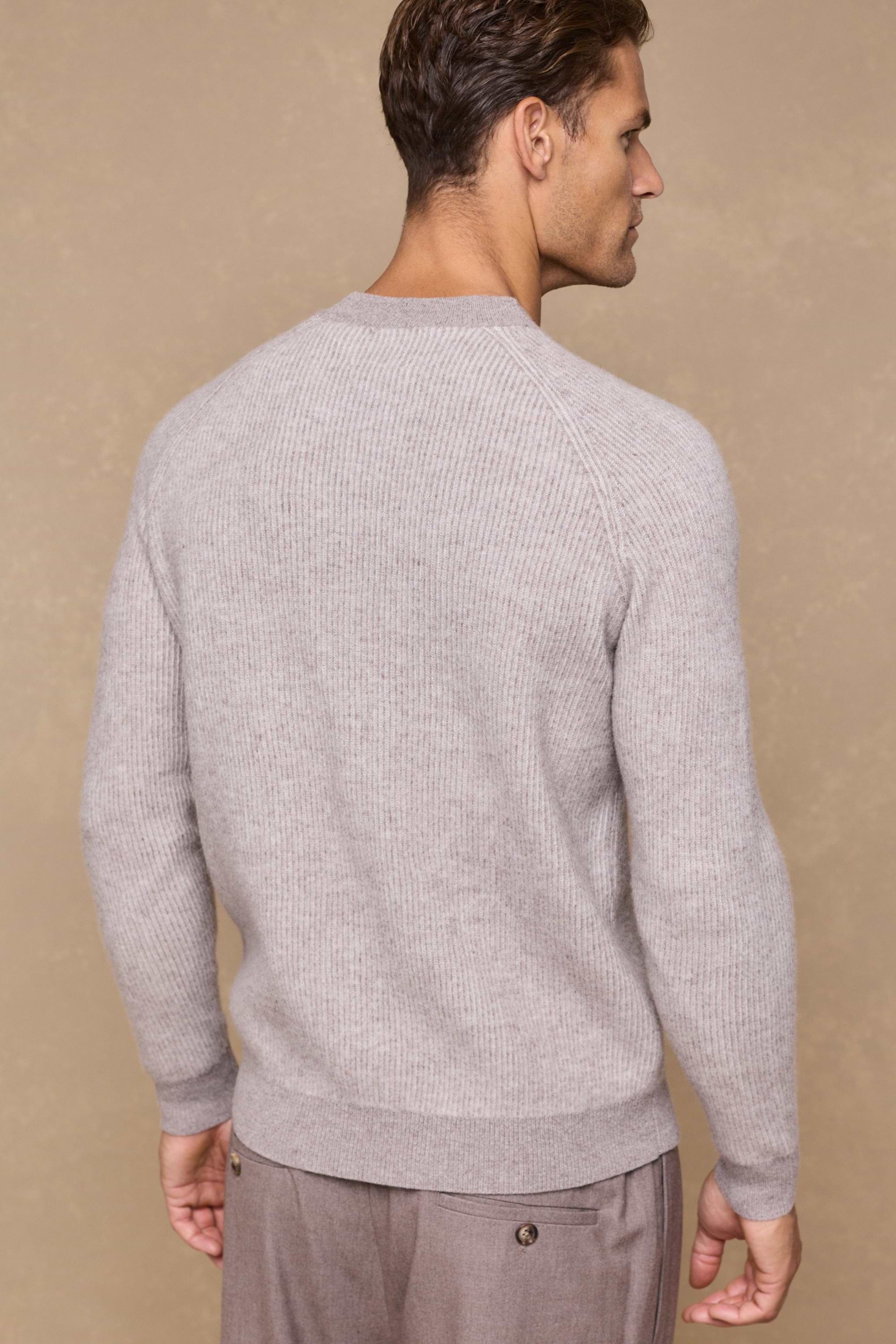 Orien Crew Neck Jumper - Oatmeal Marl