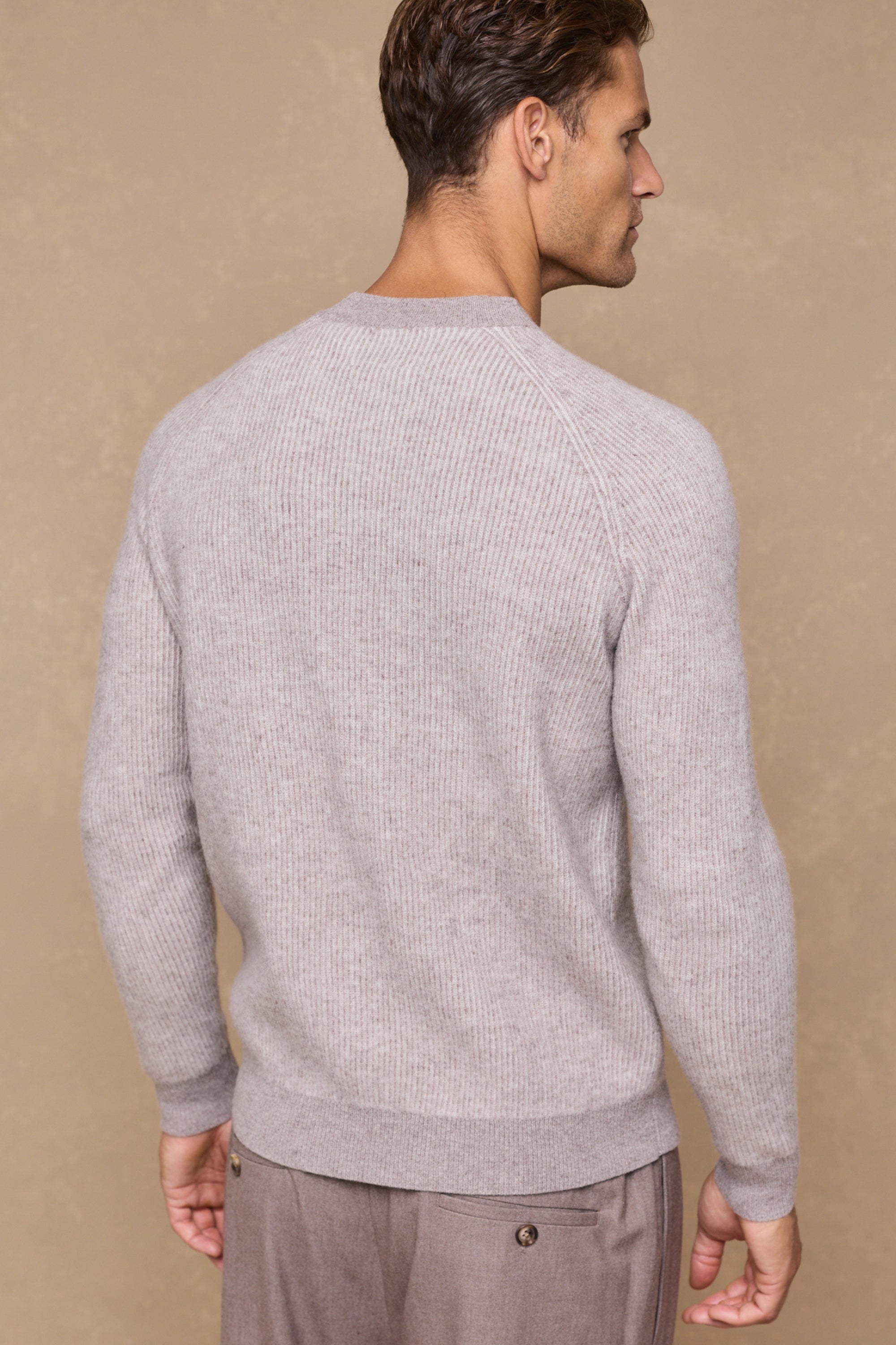 Orien Crew Neck Jumper - Oatmeal Marl