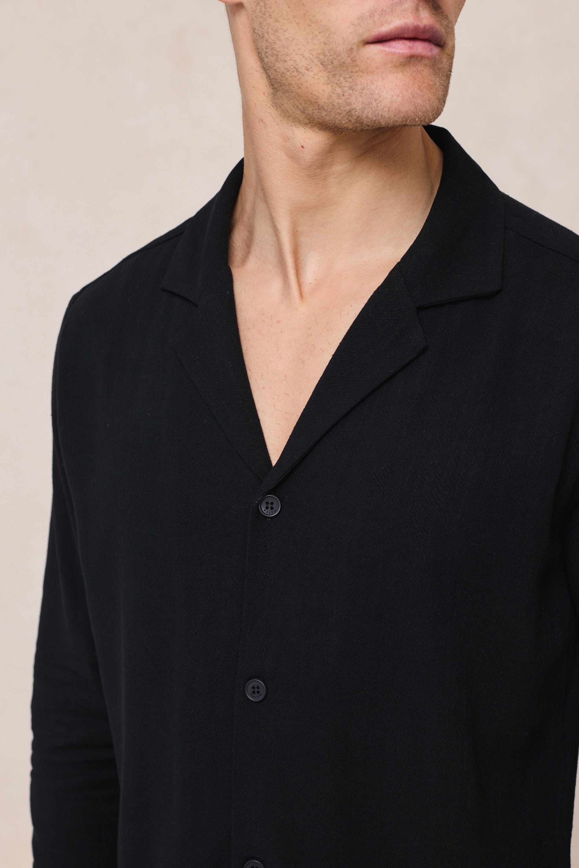 Cami Linen Shirt - Black