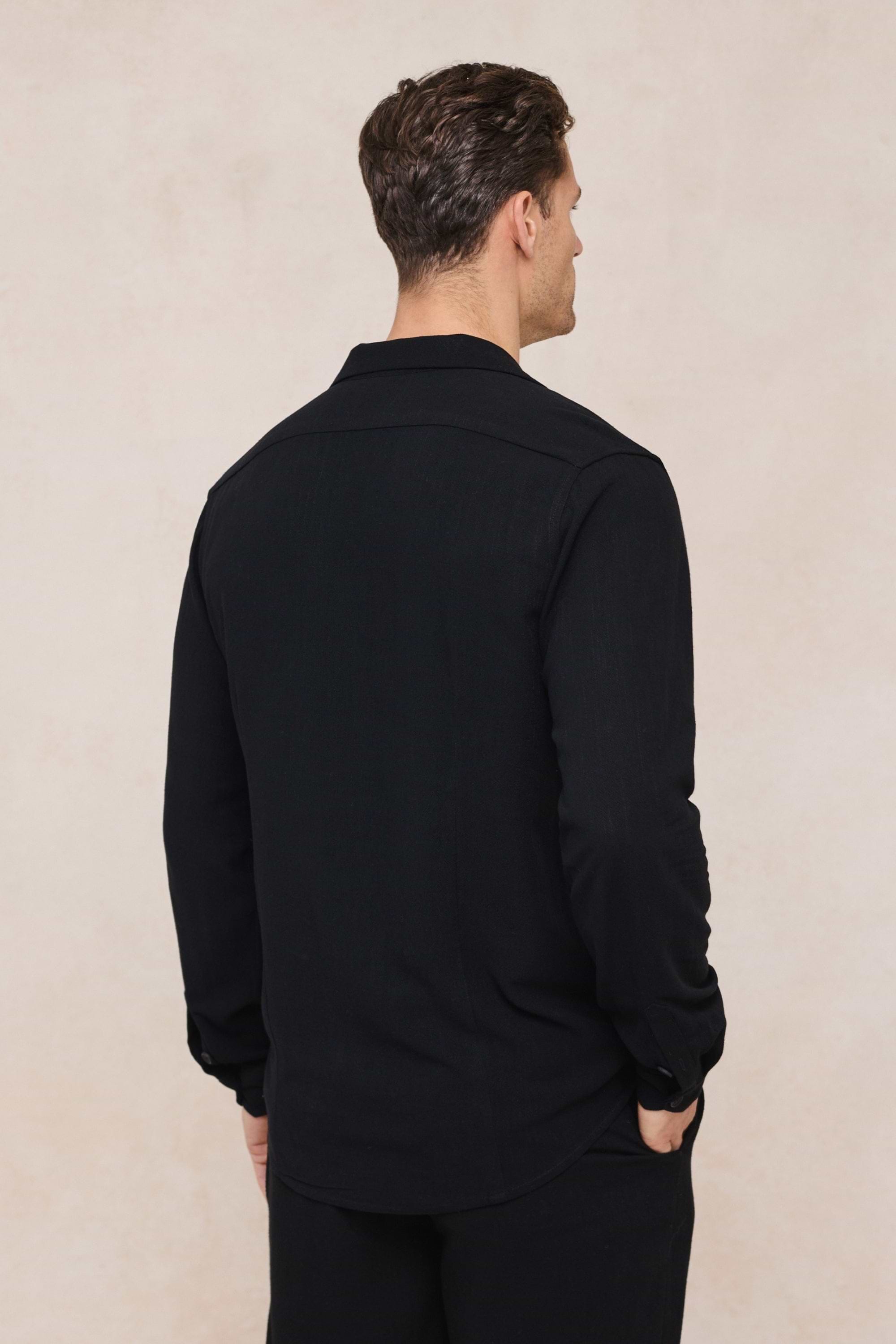 Cami Linen Shirt - Black