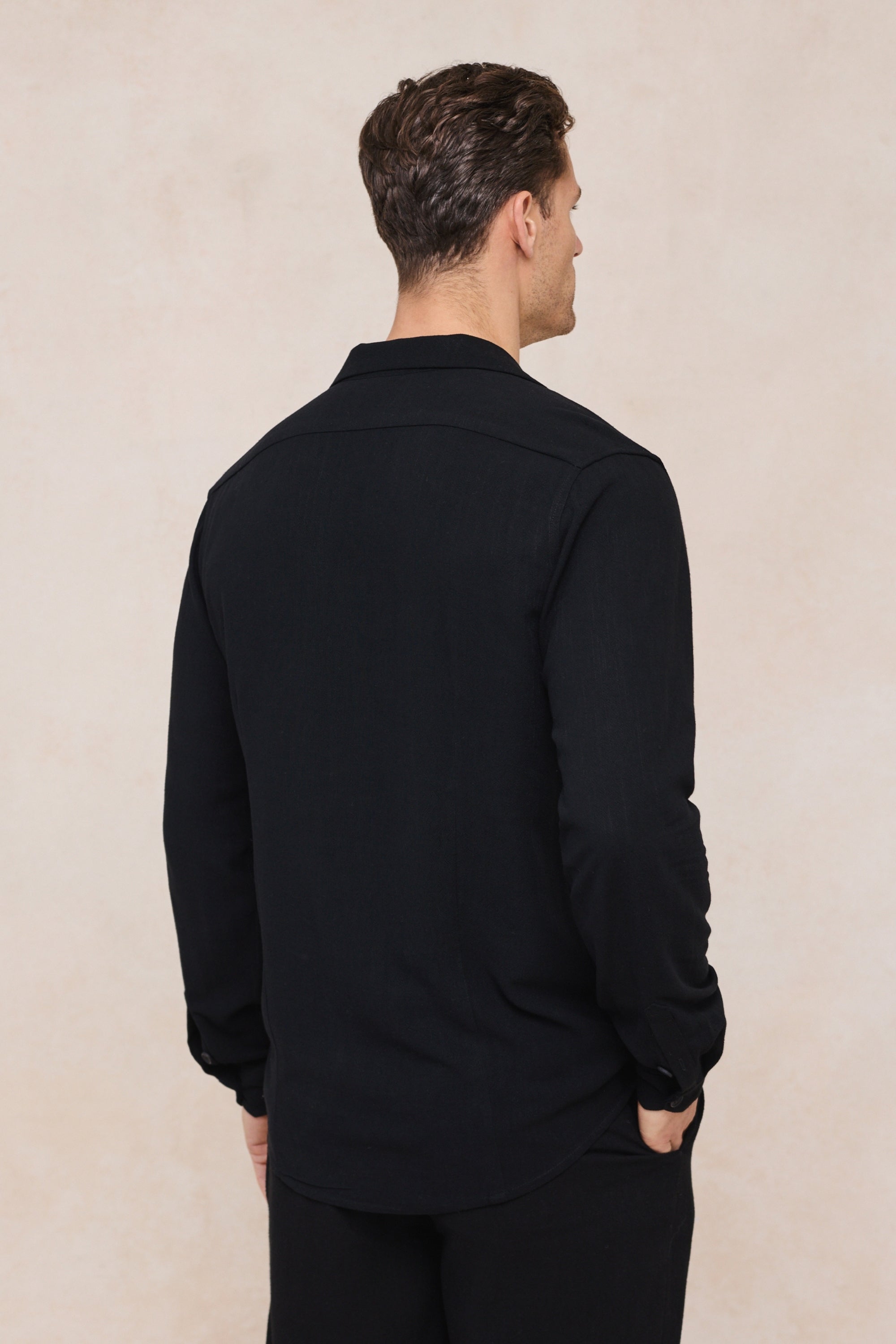 Cami Linen Shirt - Black