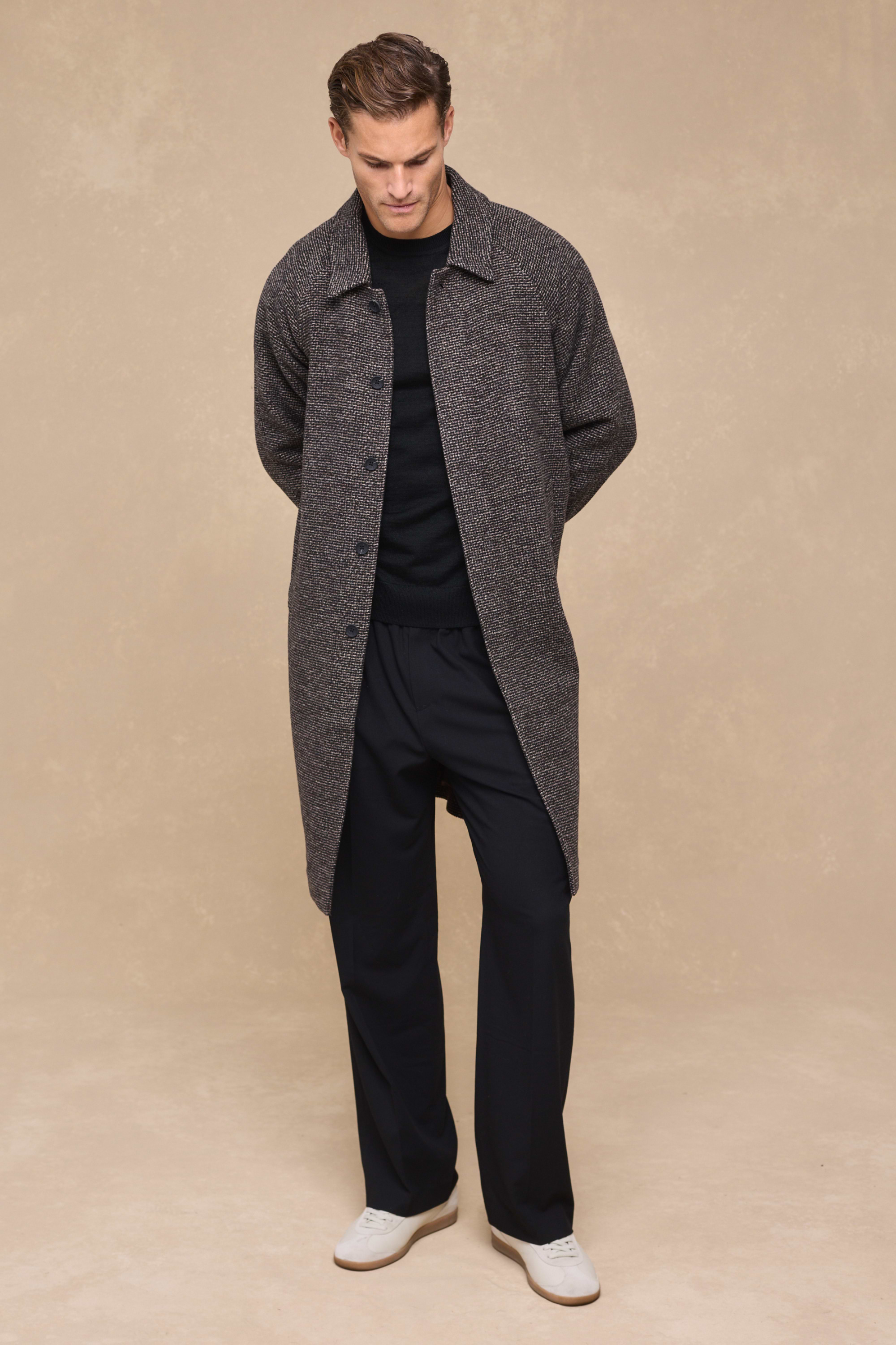 Rune Car Coat - Brown Multi