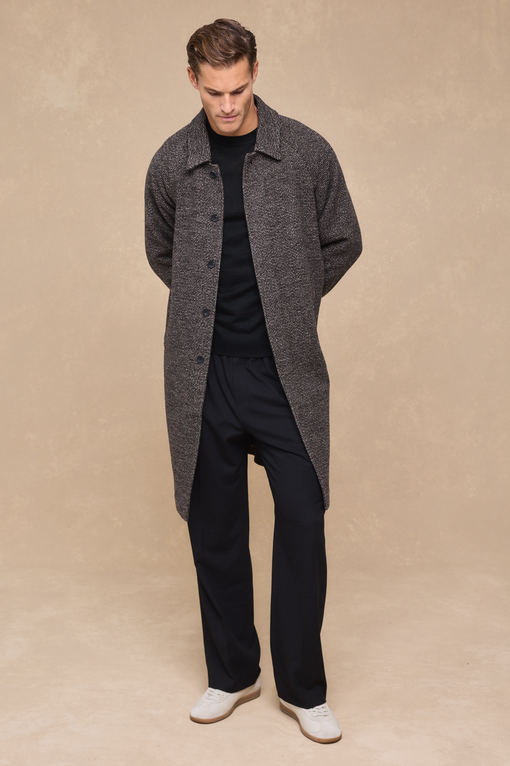Rune Car Coat - Brown Multi