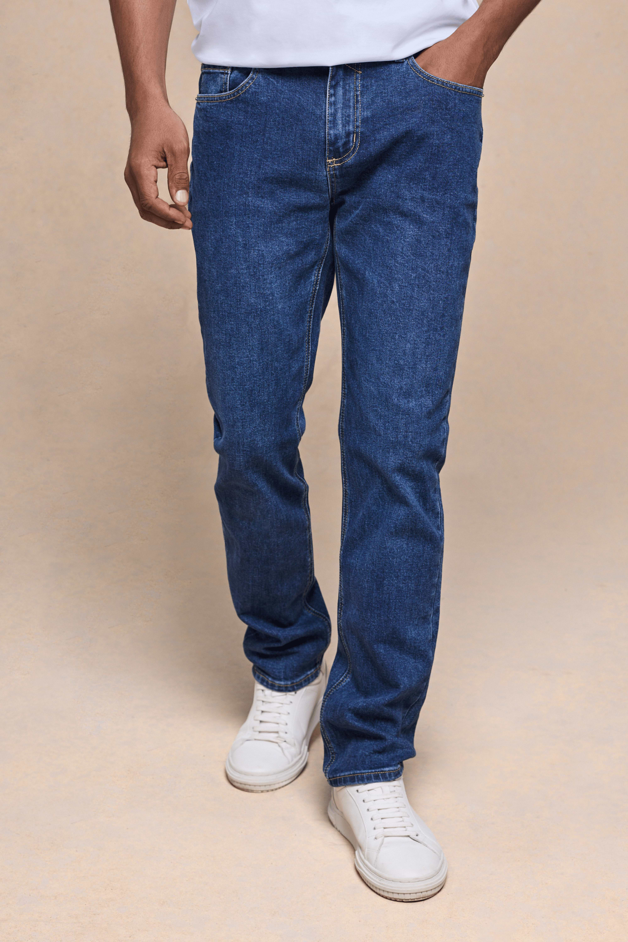 Marco Washed Jean - Mid Wash Indigo