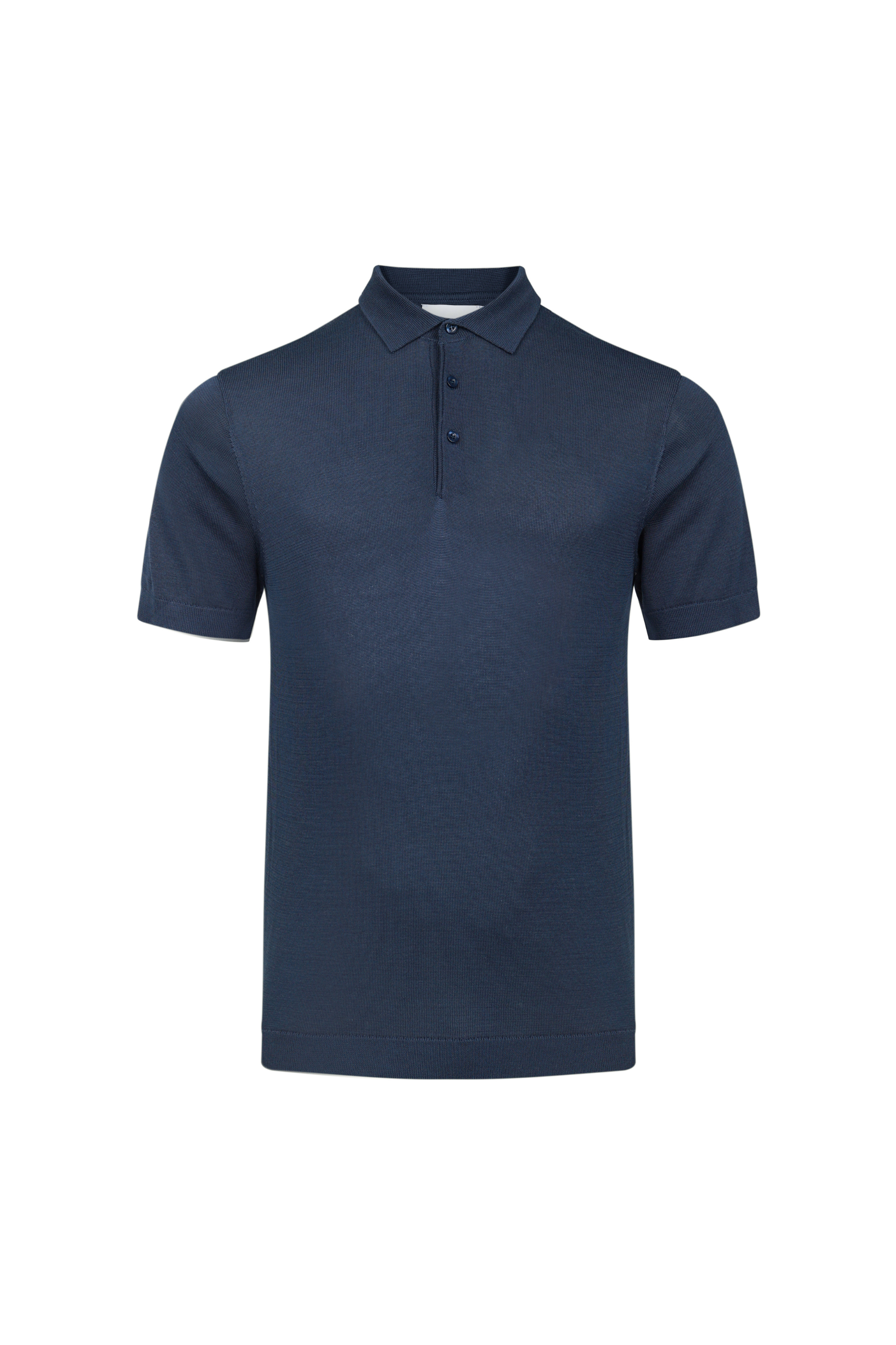 Pablo Half Placket Short Sleeve Knitted Polo - Navy