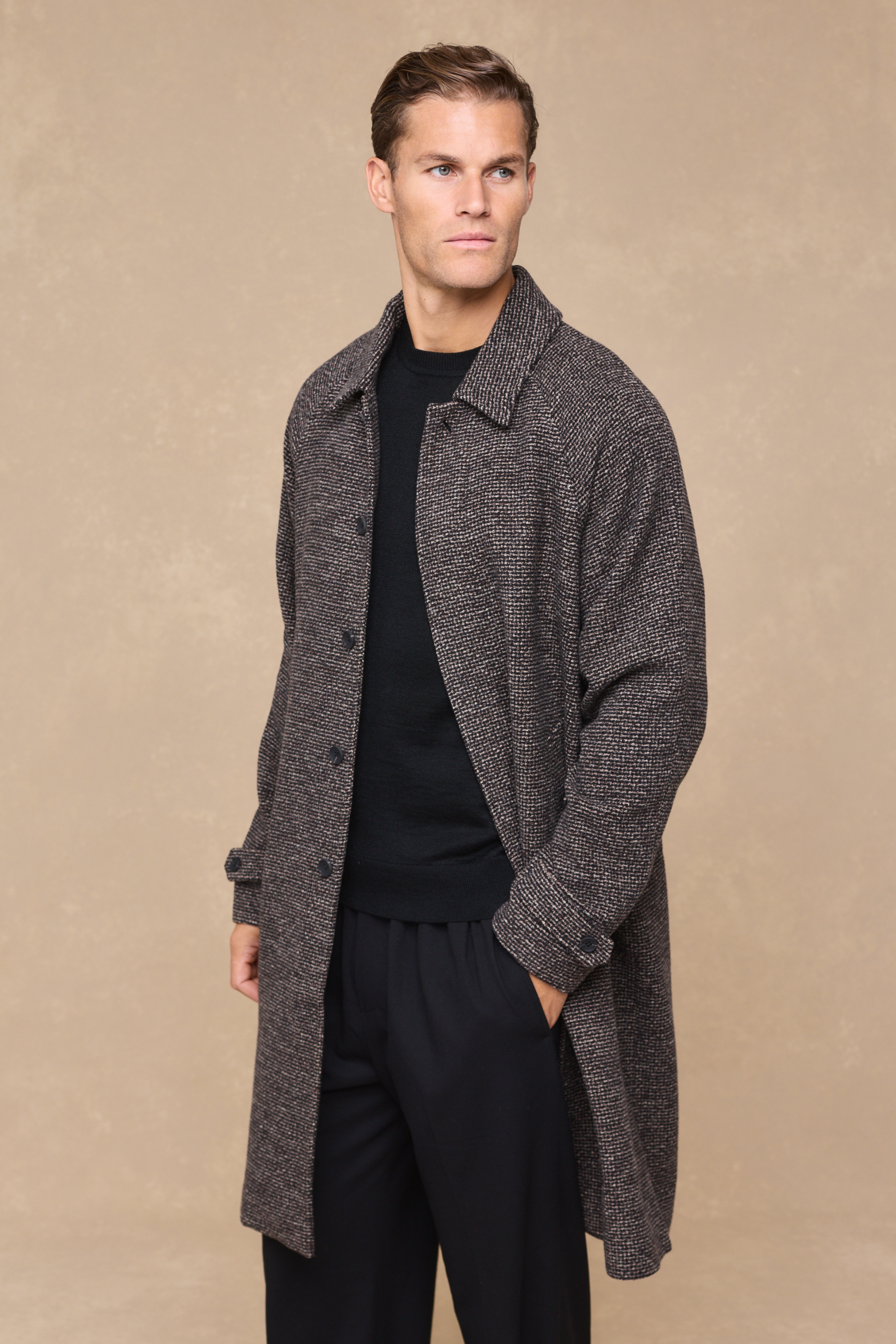 Rune Car Coat - Brown Multi