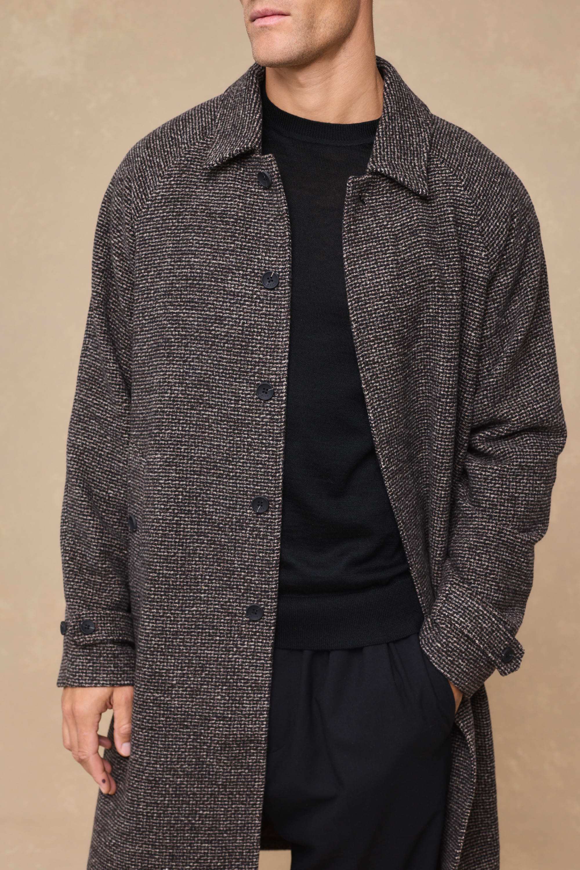 Rune Car Coat - Brown Multi