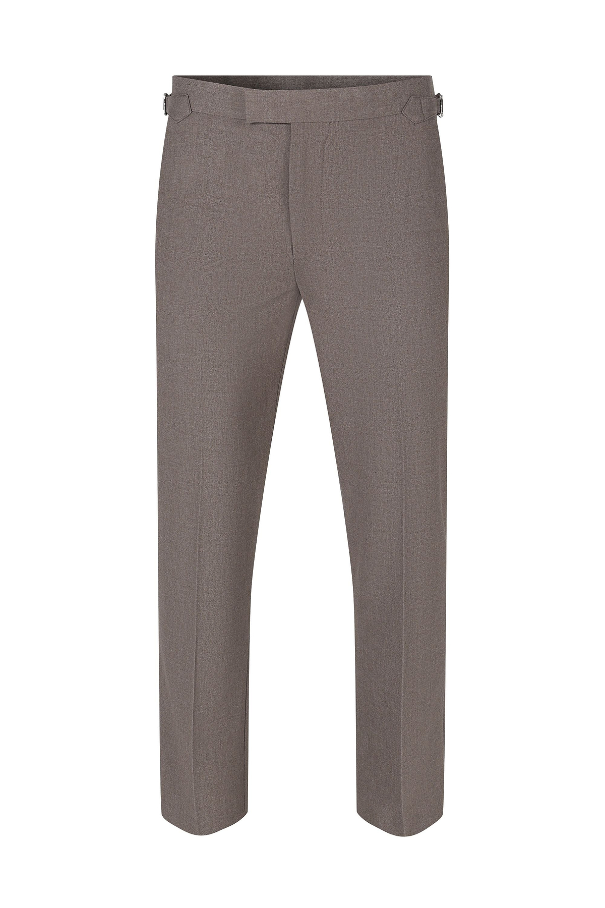 Tristan Soft Tailored Trousers With Adjusters - Taupe Marl