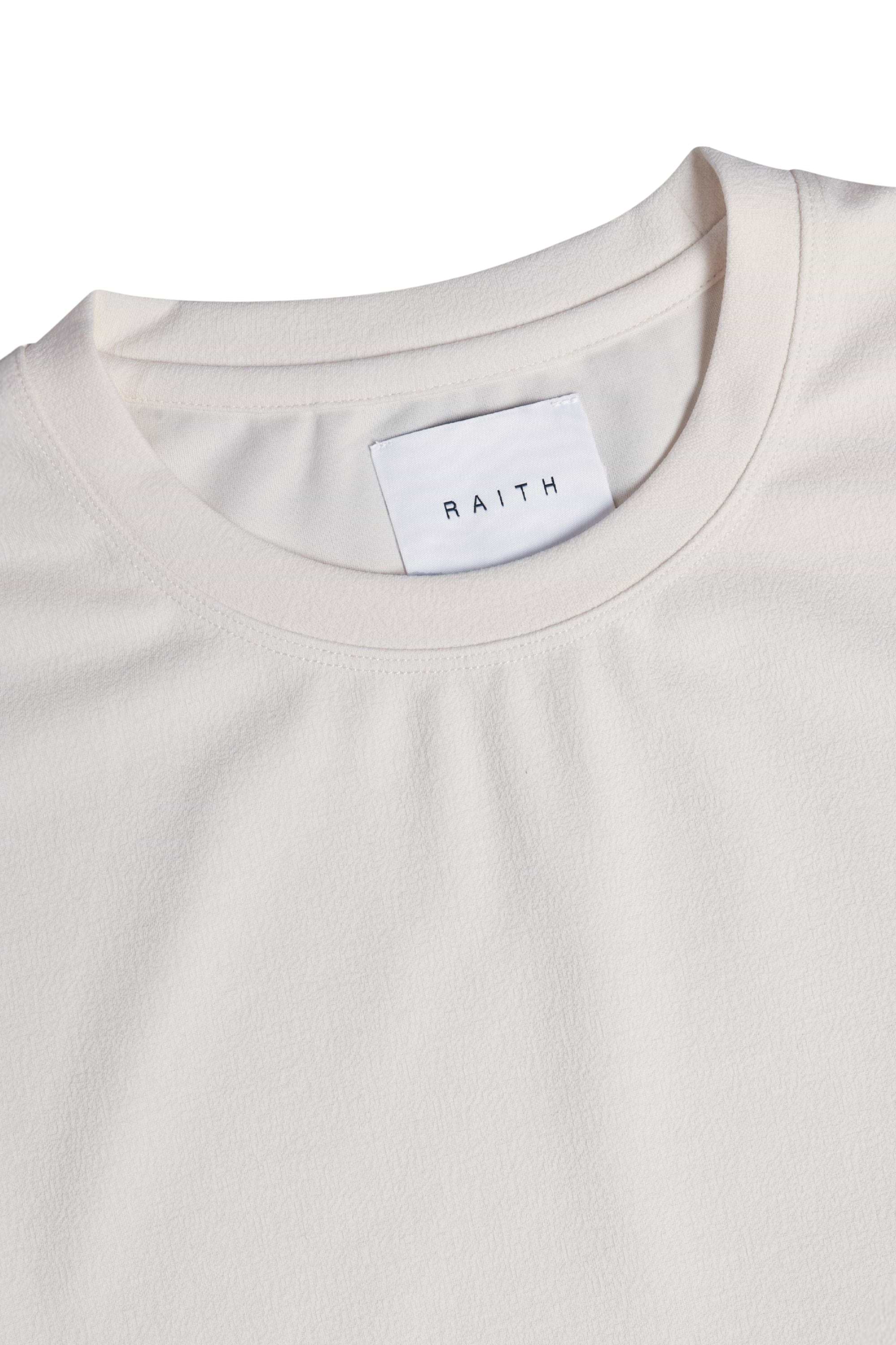 Tomas Crew Neck Crinkled Tshirt - Ecru