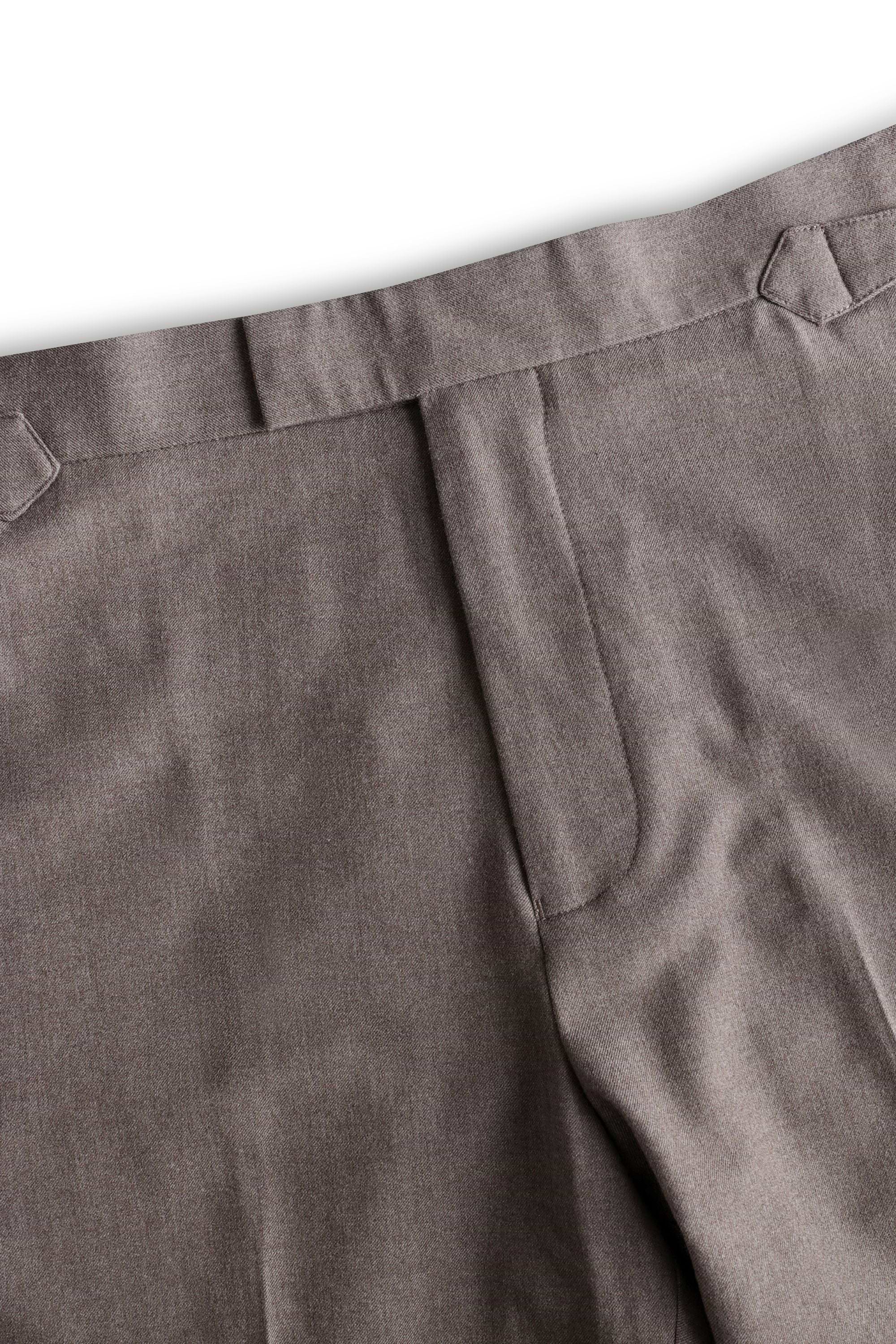 Tristan Soft Tailored Trousers With Adjusters - Taupe Marl